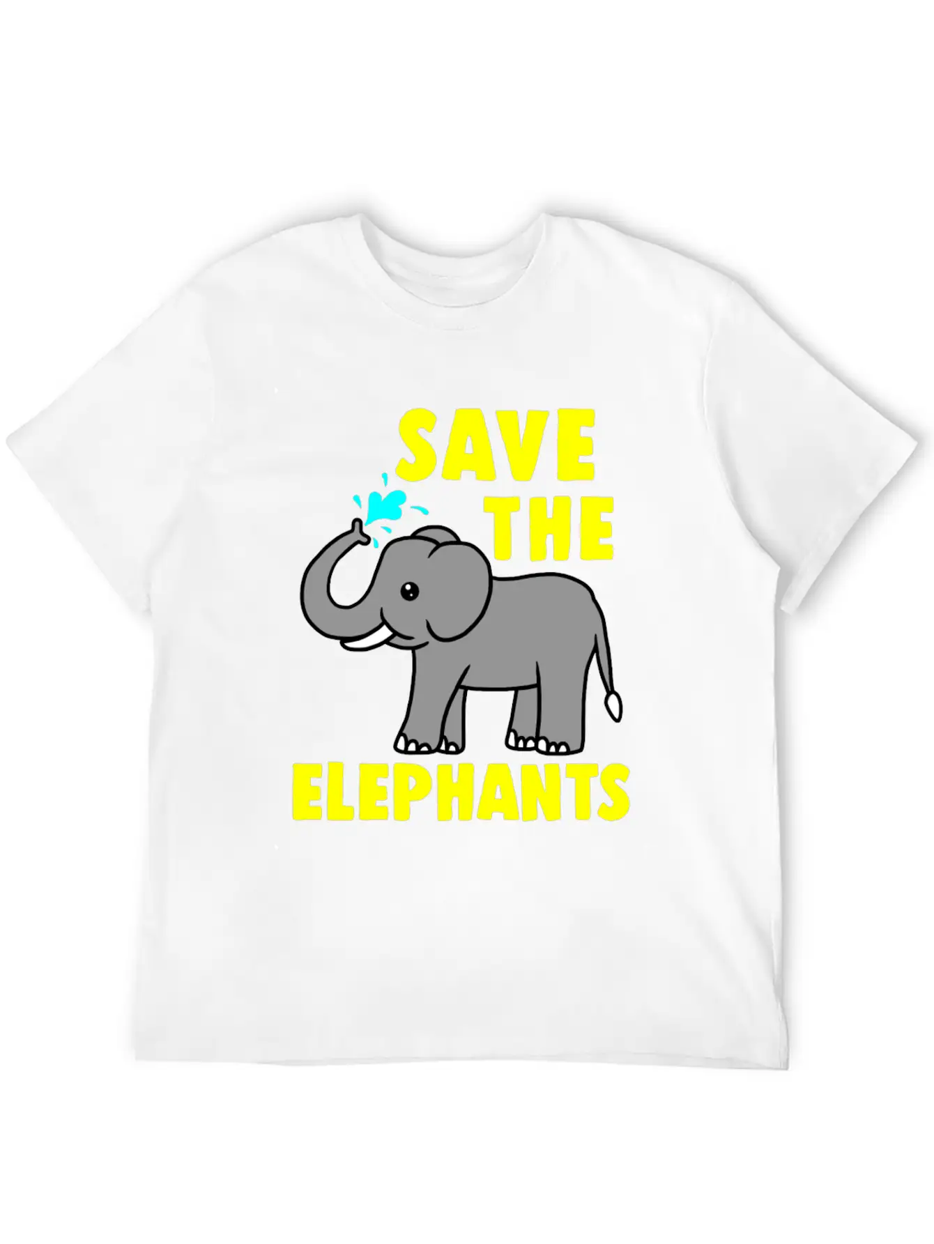Save The Elephants Unisex Casual T-Shirt – Clean Design For Daily Comfort