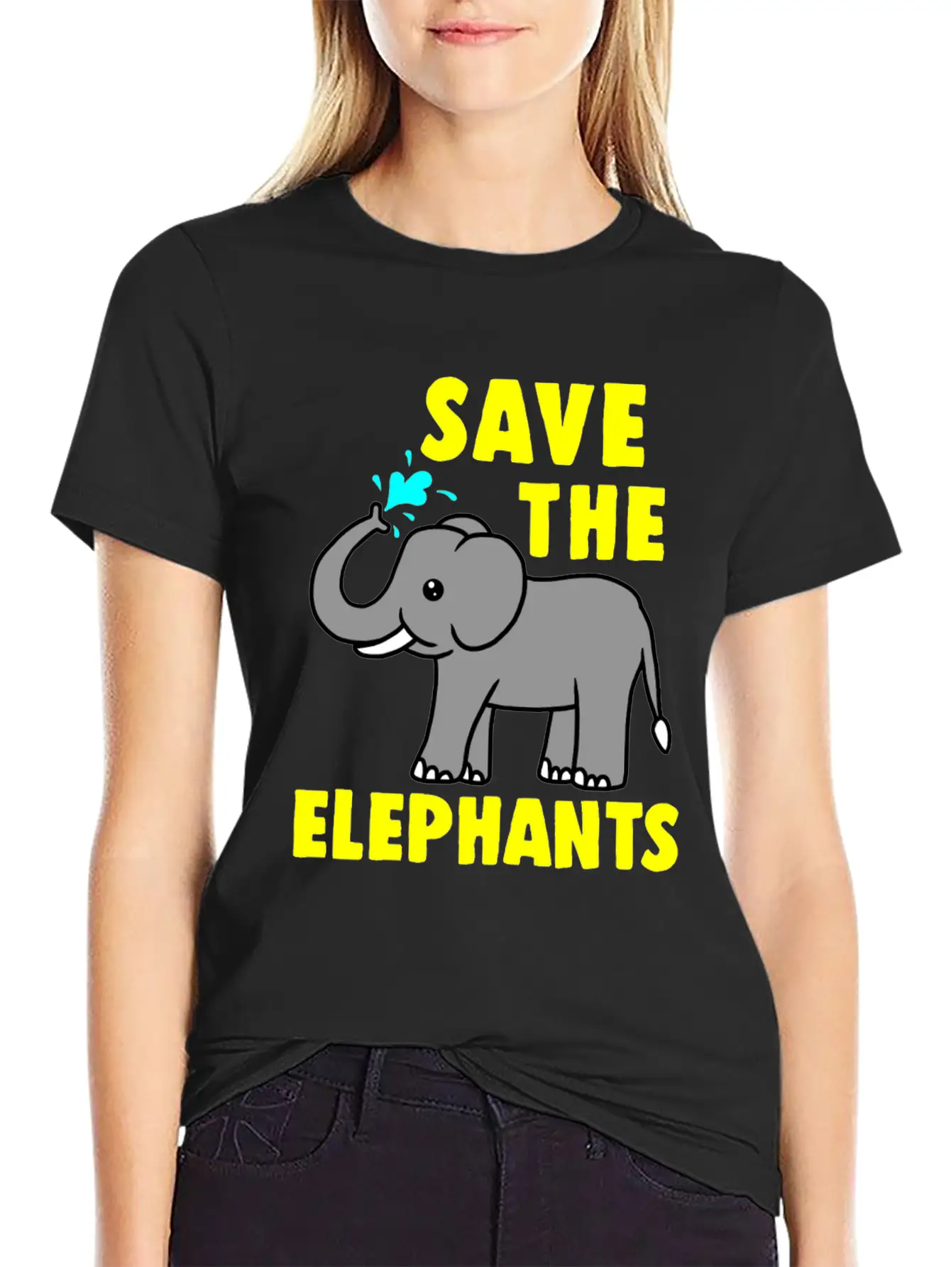 Save The Elephants Unisex Casual T-Shirt – Clean Design For Daily Comfort