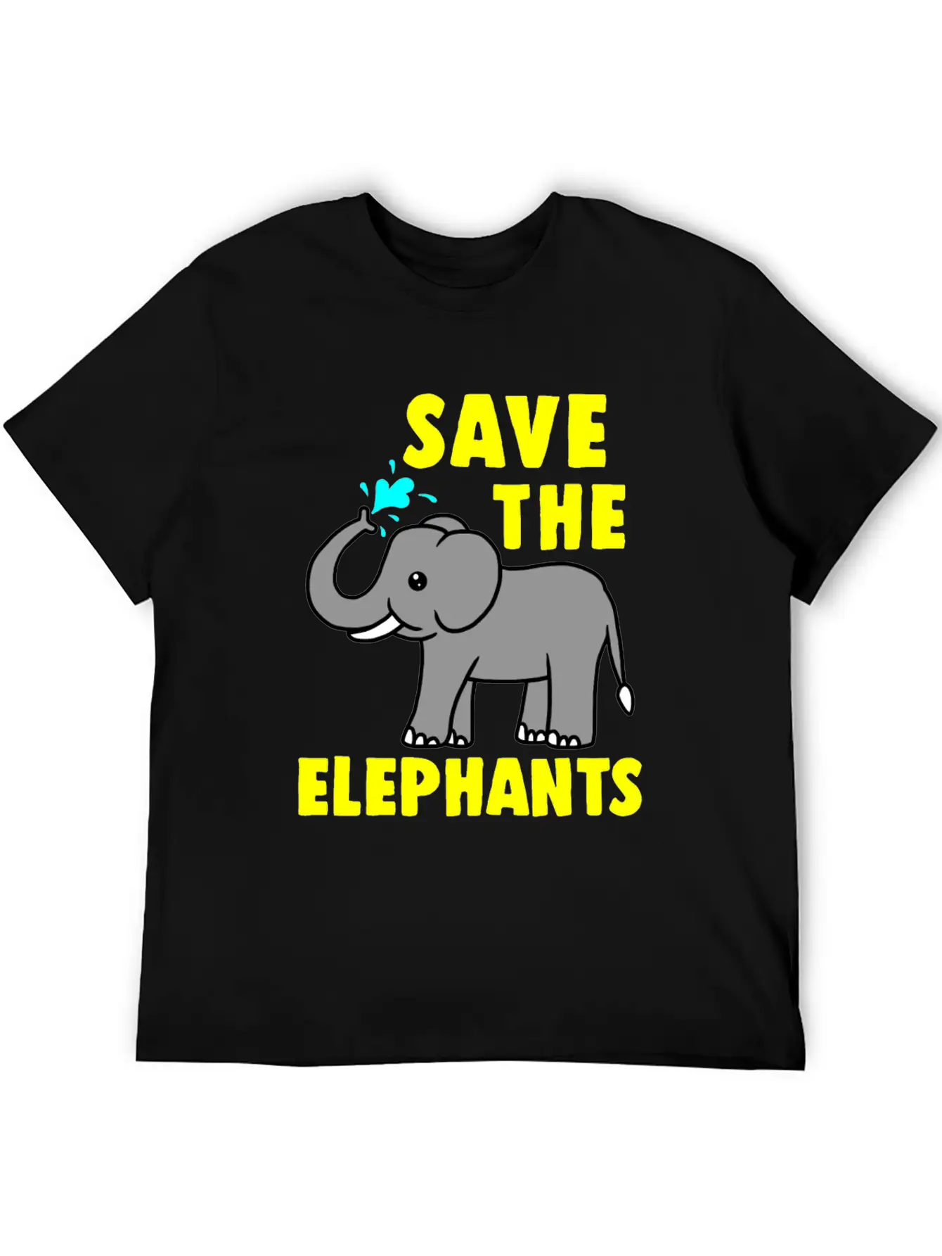 Save The Elephants Unisex Casual T-Shirt – Clean Design For Daily Comfort