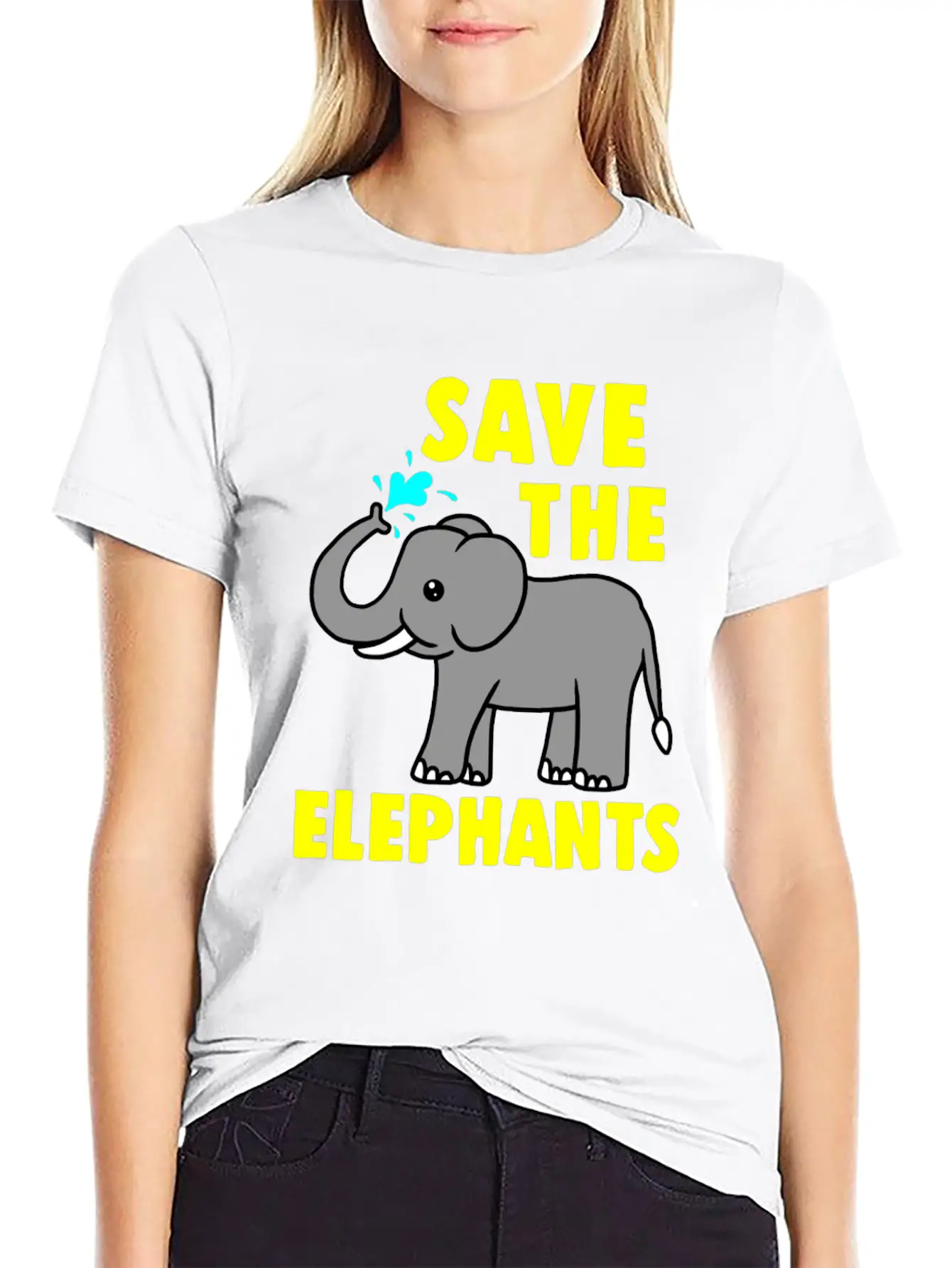 Save The Elephants Unisex Casual T-Shirt – Clean Design For Daily Comfort