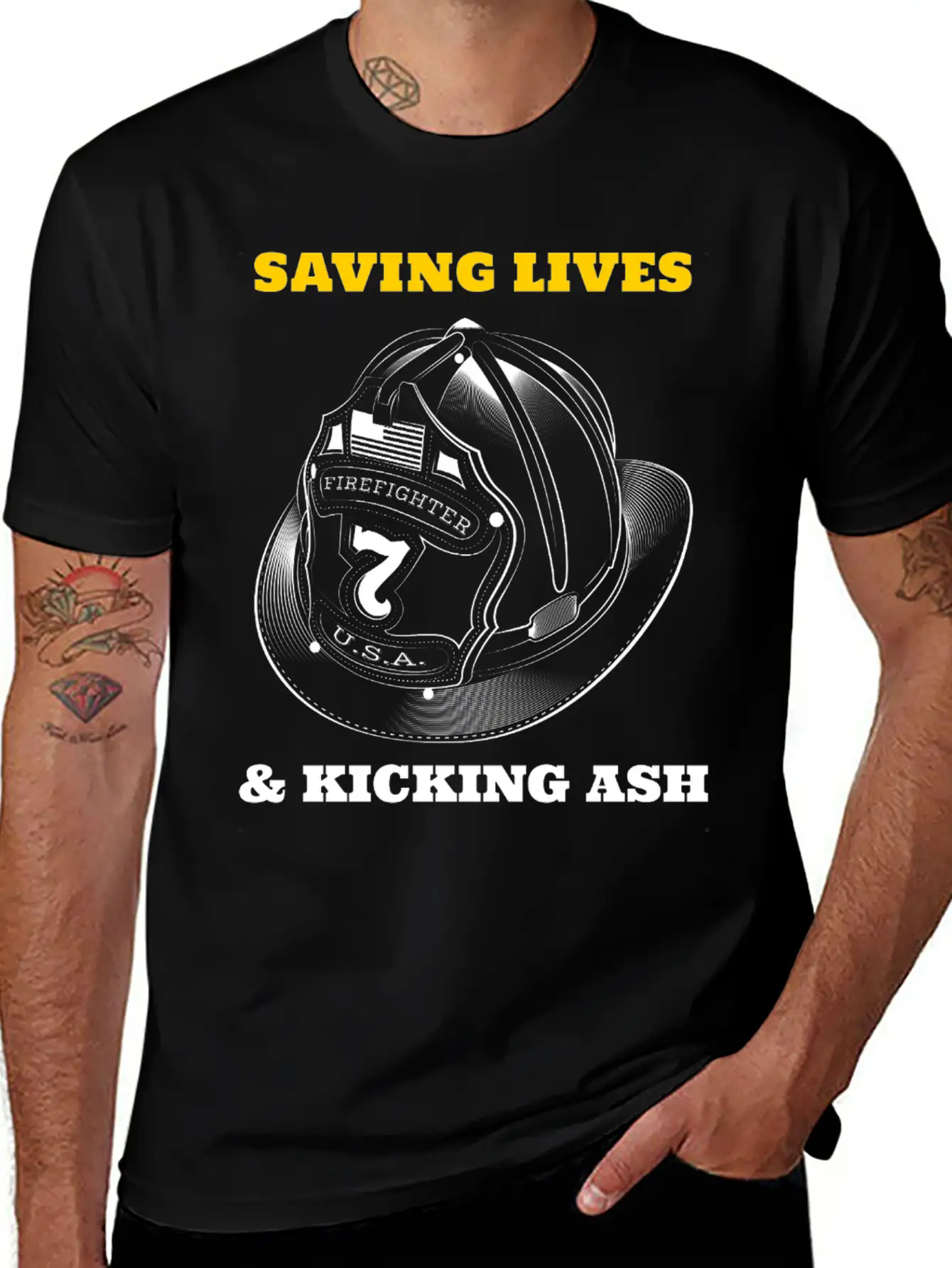 SAVING LIVES AND KICKING ASH Unisex Casual T-Shirt – Clean Design For Daily Comfort