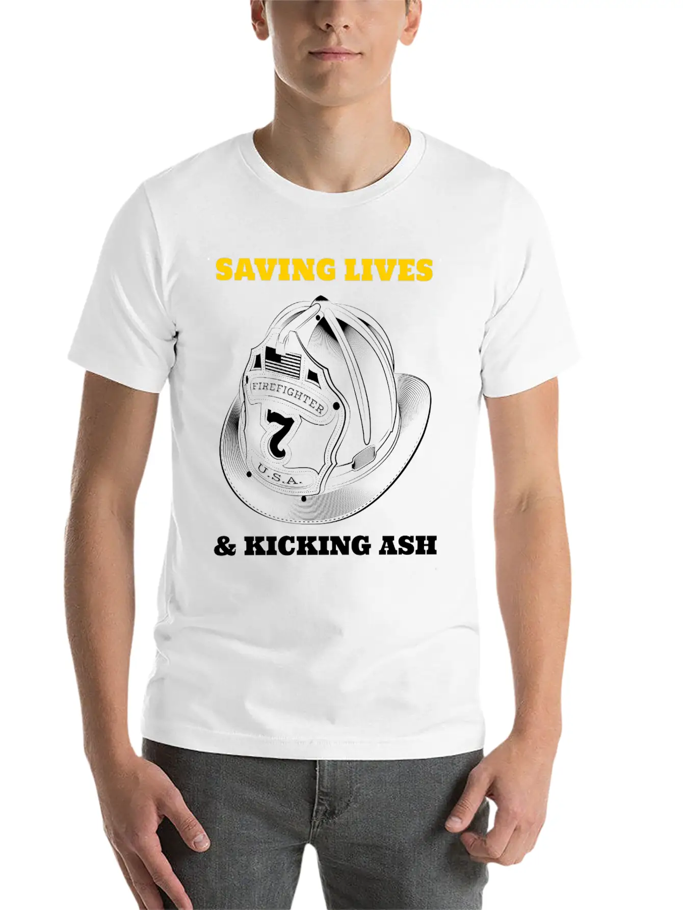 SAVING LIVES AND KICKING ASH Unisex Casual T-Shirt – Clean Design For Daily Comfort