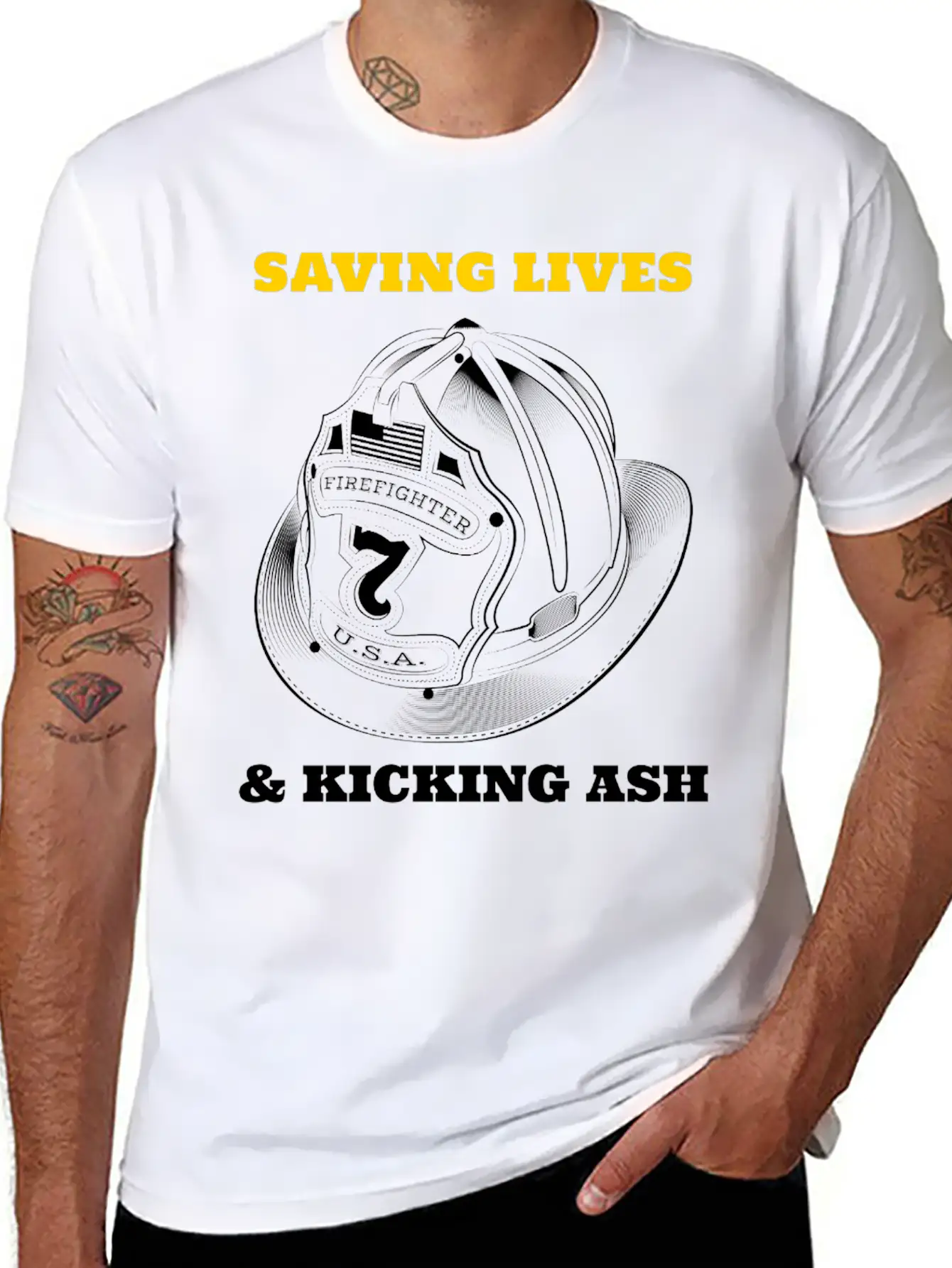 SAVING LIVES AND KICKING ASH Unisex Casual T-Shirt – Clean Design For Daily Comfort