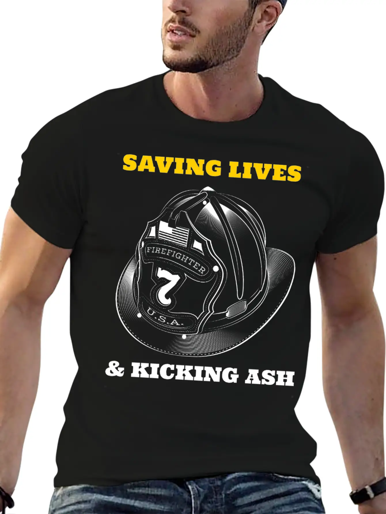 SAVING LIVES AND KICKING ASH Unisex Casual T-Shirt – Clean Design For Daily Comfort