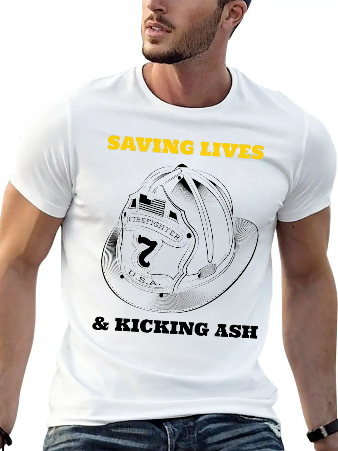 SAVING LIVES AND KICKING ASH Unisex Casual T-Shirt – Clean Design For Daily Comfort