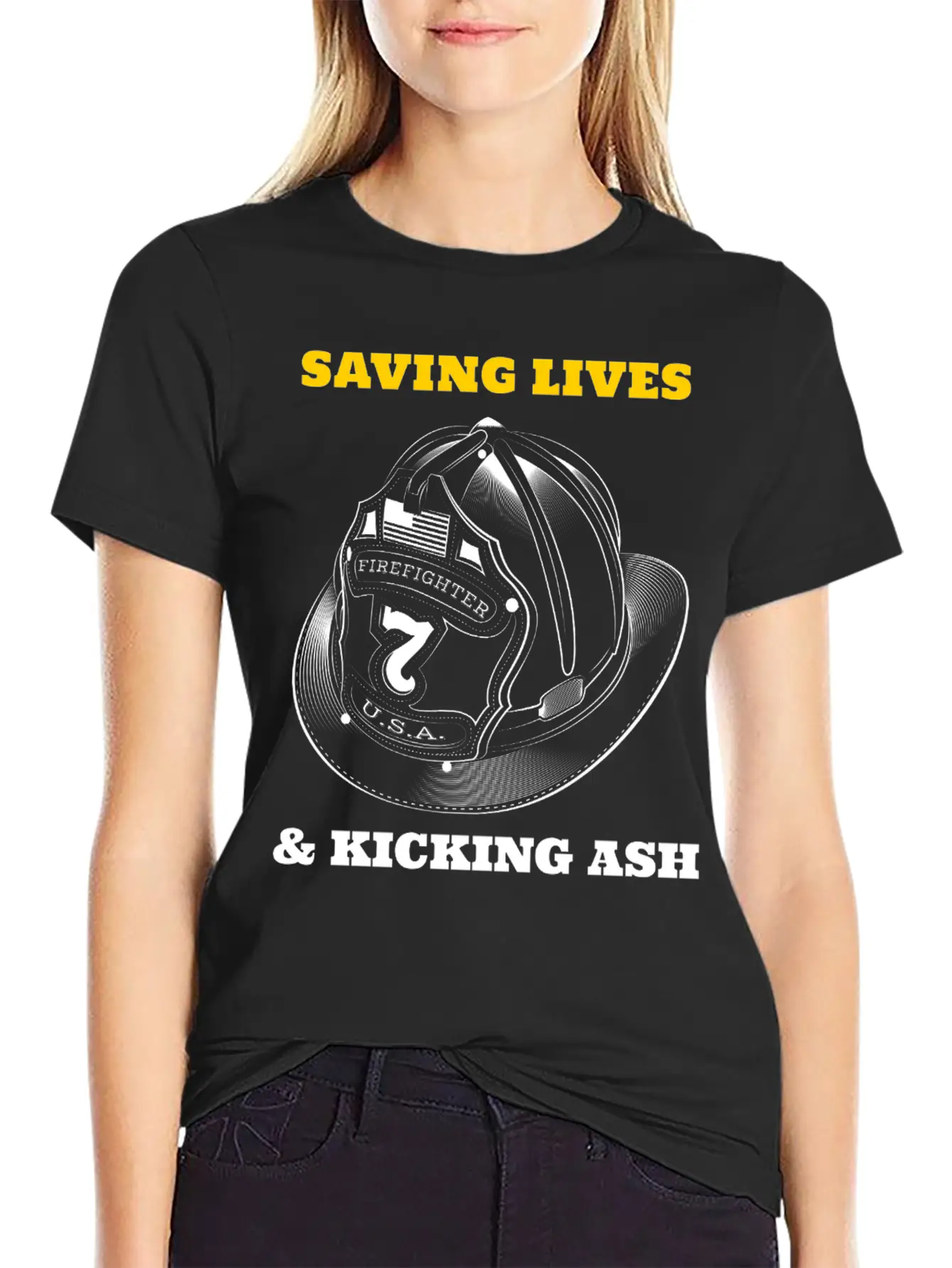 SAVING LIVES AND KICKING ASH Unisex Casual T-Shirt – Clean Design For Daily Comfort