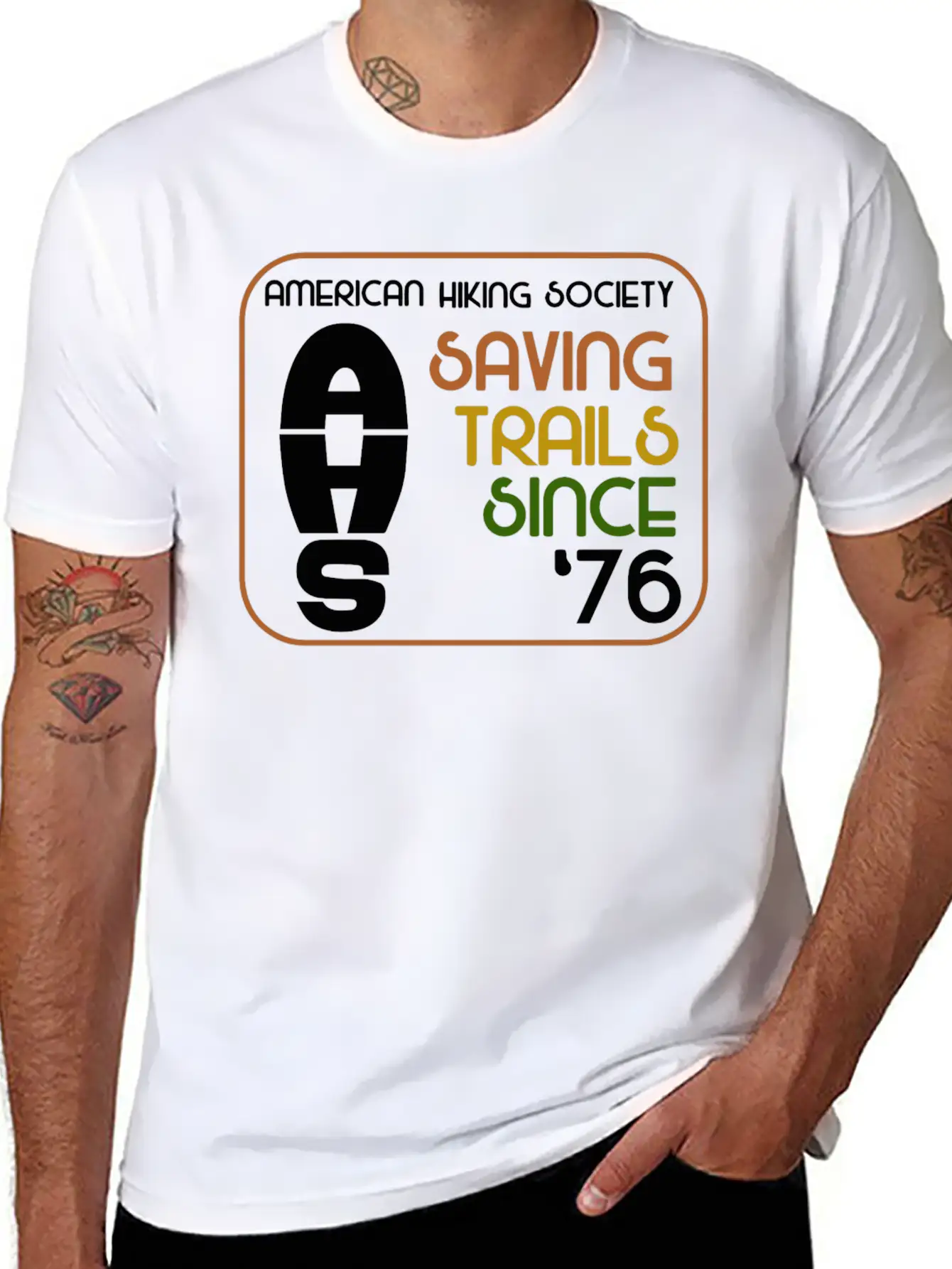 Saving Trails Since '76 Unisex Casual T-Shirt – Clean Design For Daily Comfort