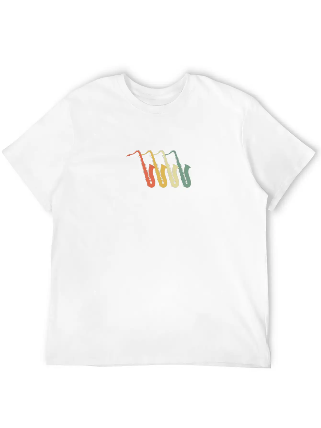 Saxophone 70s Style Lightweight Cotton T-Shirt – Daily Comfort Graphic Shirt