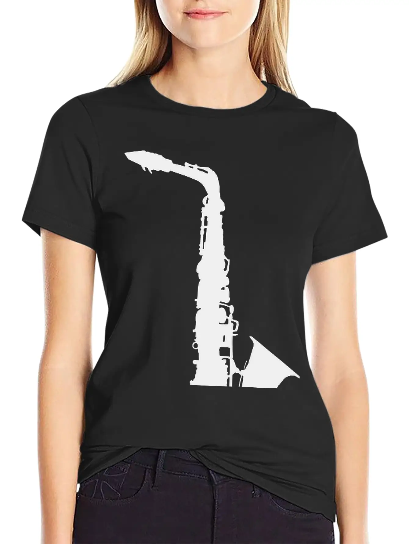 Saxophone Comfortable Minimalist Graphic Tee – Summer Style Essential