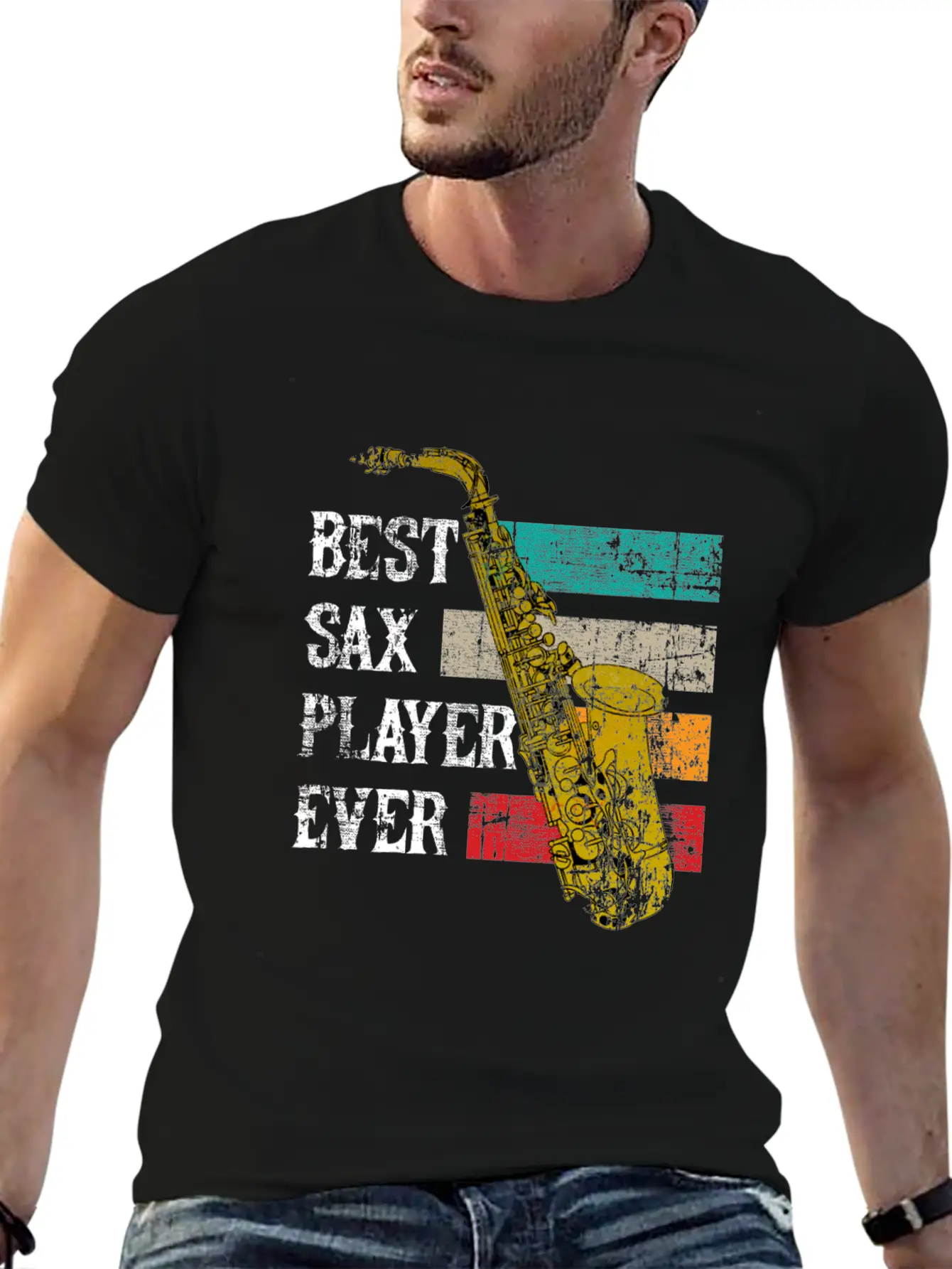 Saxophone Jazz Sax Gift Music Instrument Essential Cotton Tee For Daily Outfits – Unisex Style