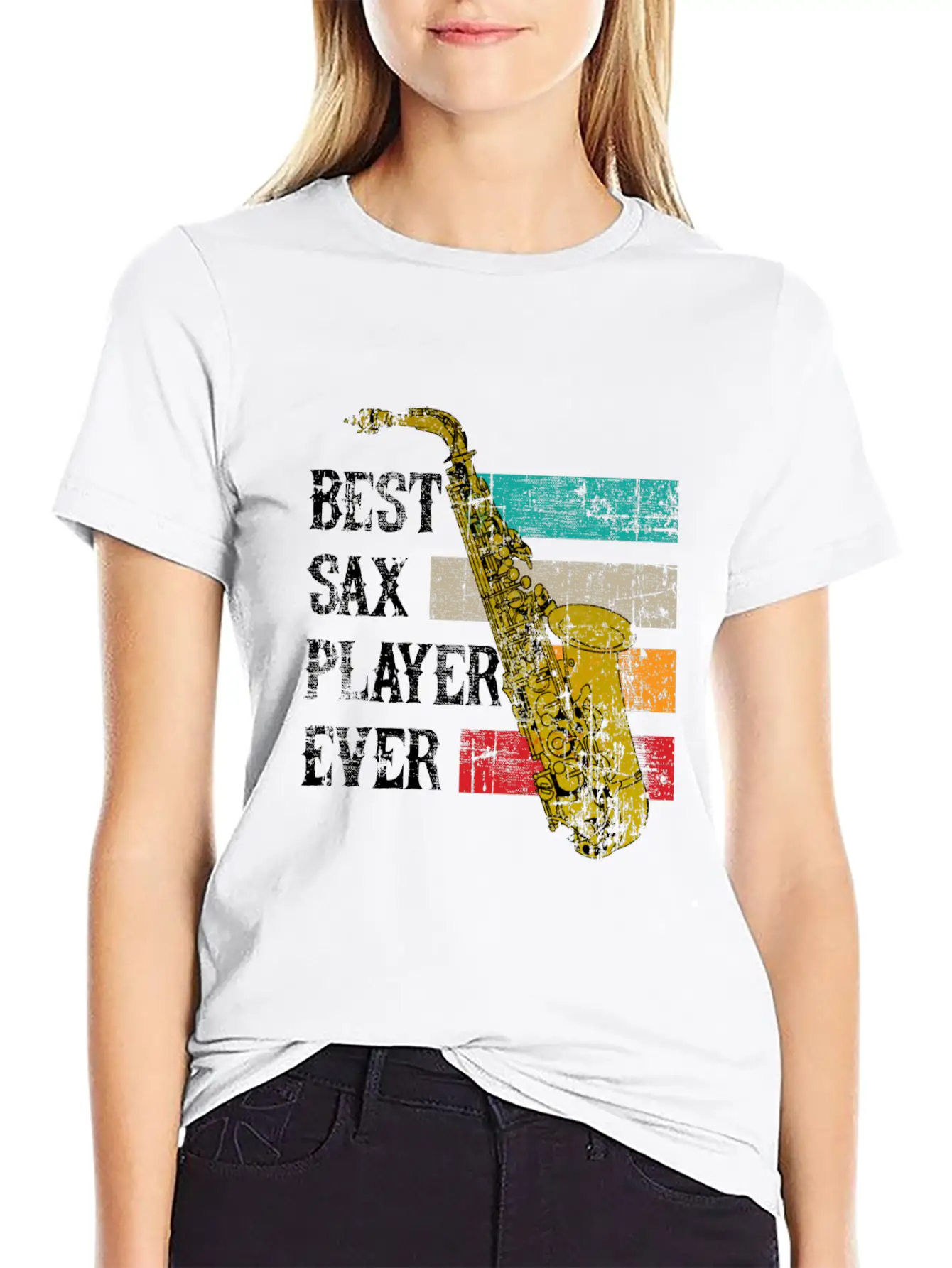 Saxophone Jazz Sax Gift Music Instrument Essential Cotton Tee For Daily Outfits – Unisex Style