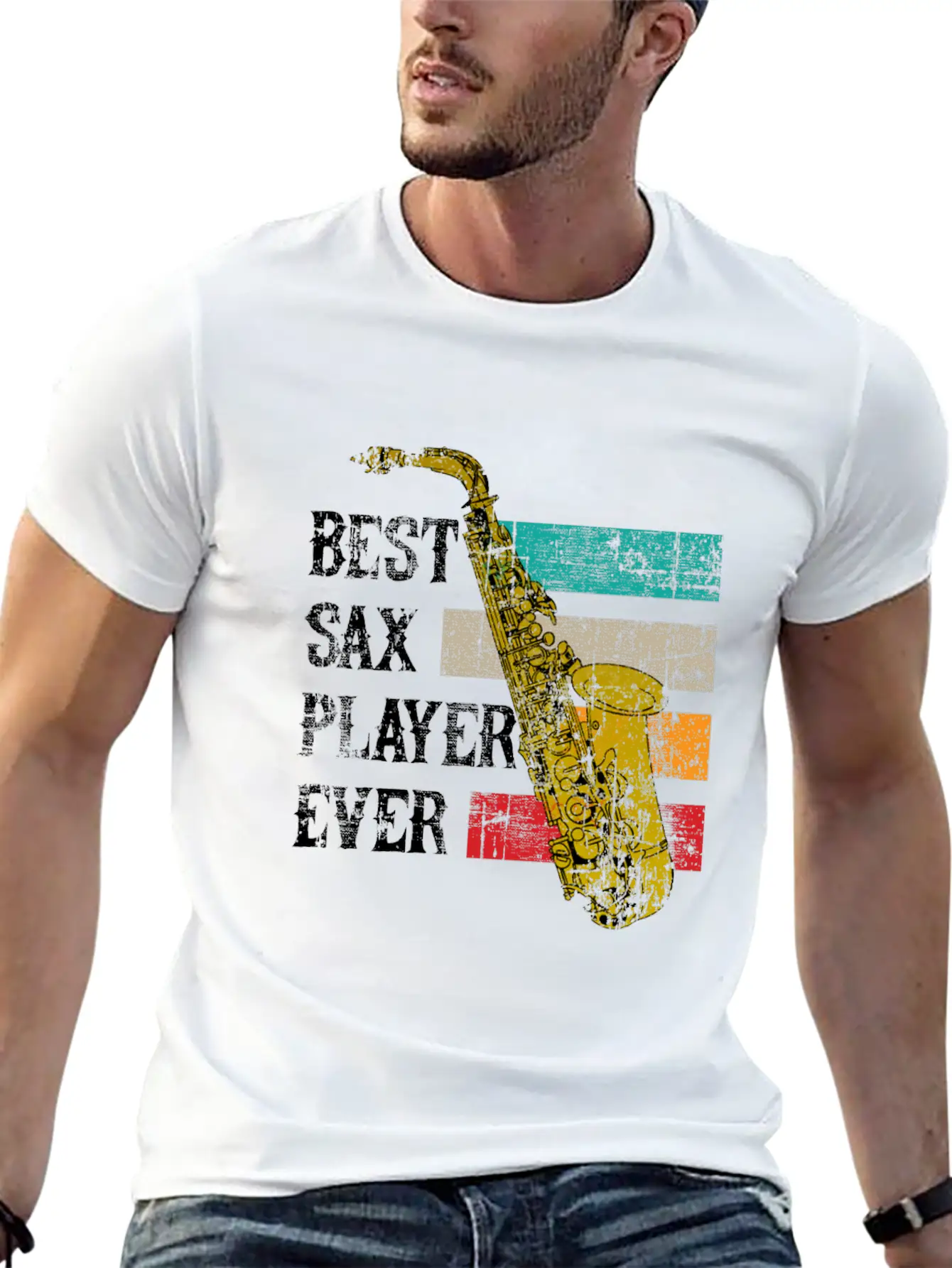 Saxophone Jazz Sax Gift Music Instrument Essential Cotton Tee For Daily Outfits – Unisex Style