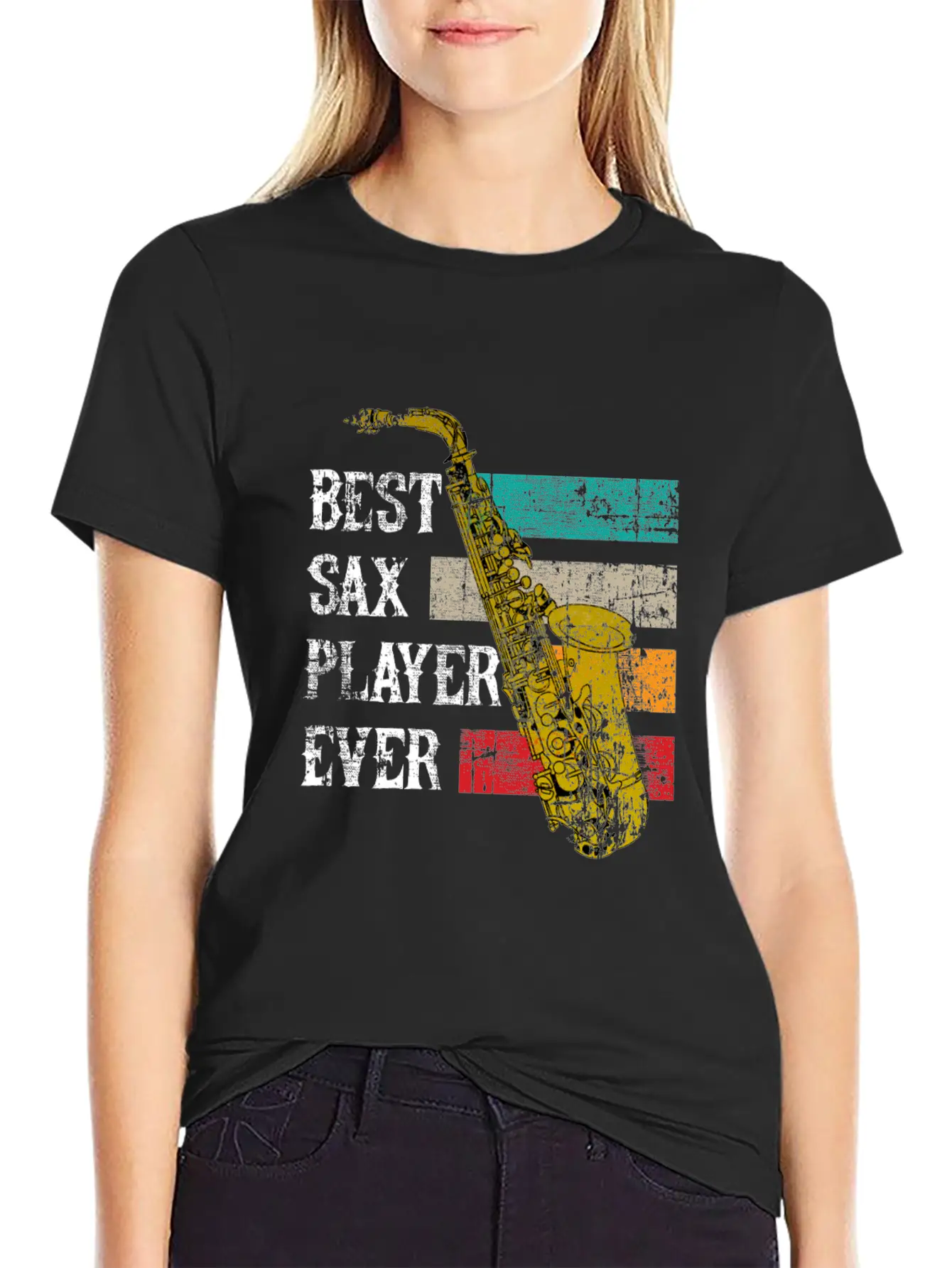 Saxophone Jazz Sax Gift Music Instrument Essential Cotton Tee For Daily Outfits – Unisex Style