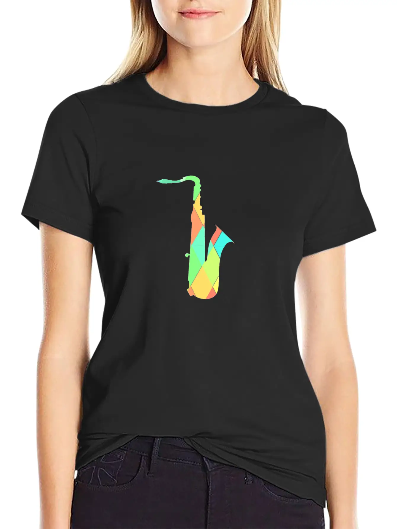 Saxophone Lightweight Cotton T-Shirt – Daily Comfort Graphic Shirt