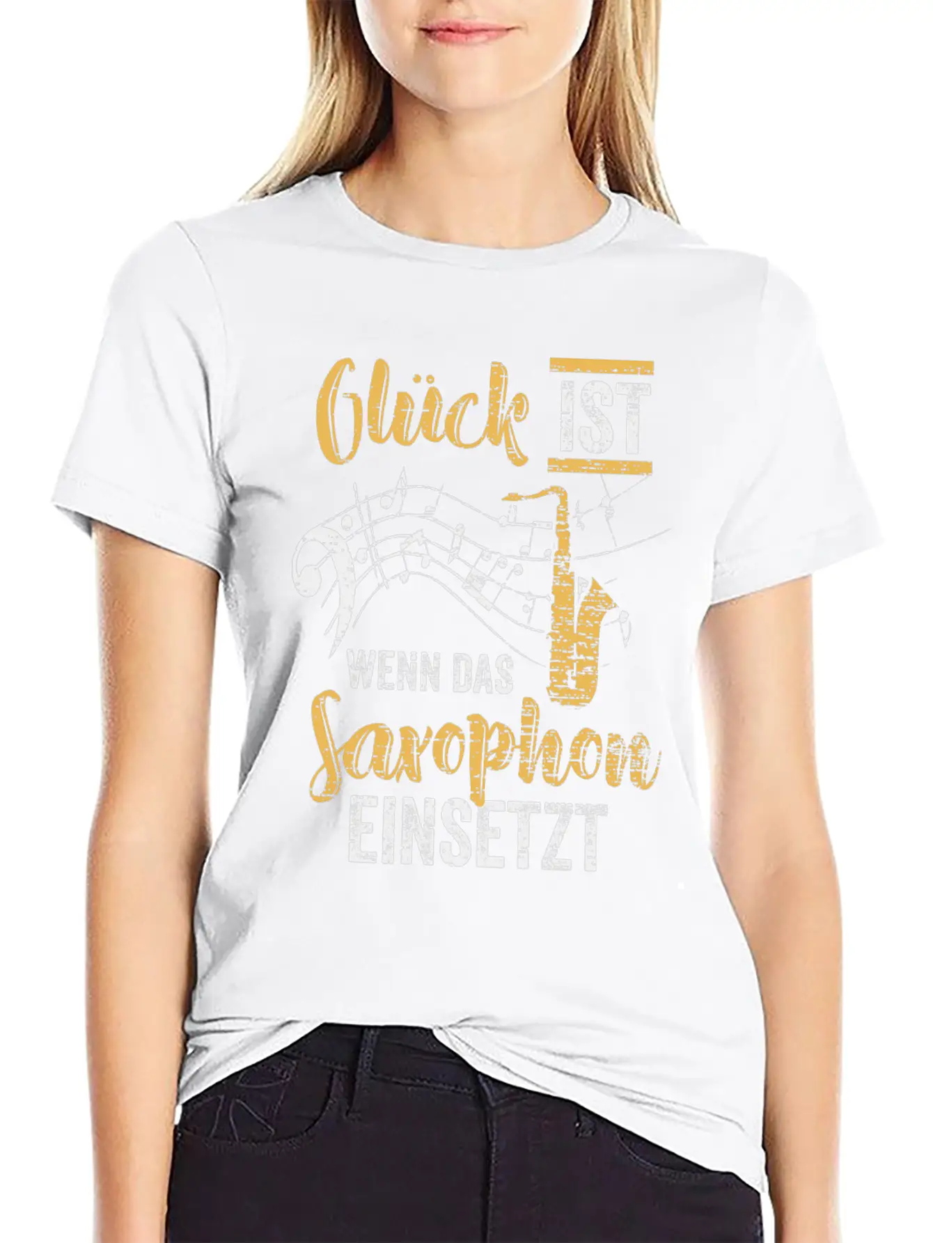 Saxophone Music Band Stylish Everyday T-Shirt – Unisex Basic Cotton Tee