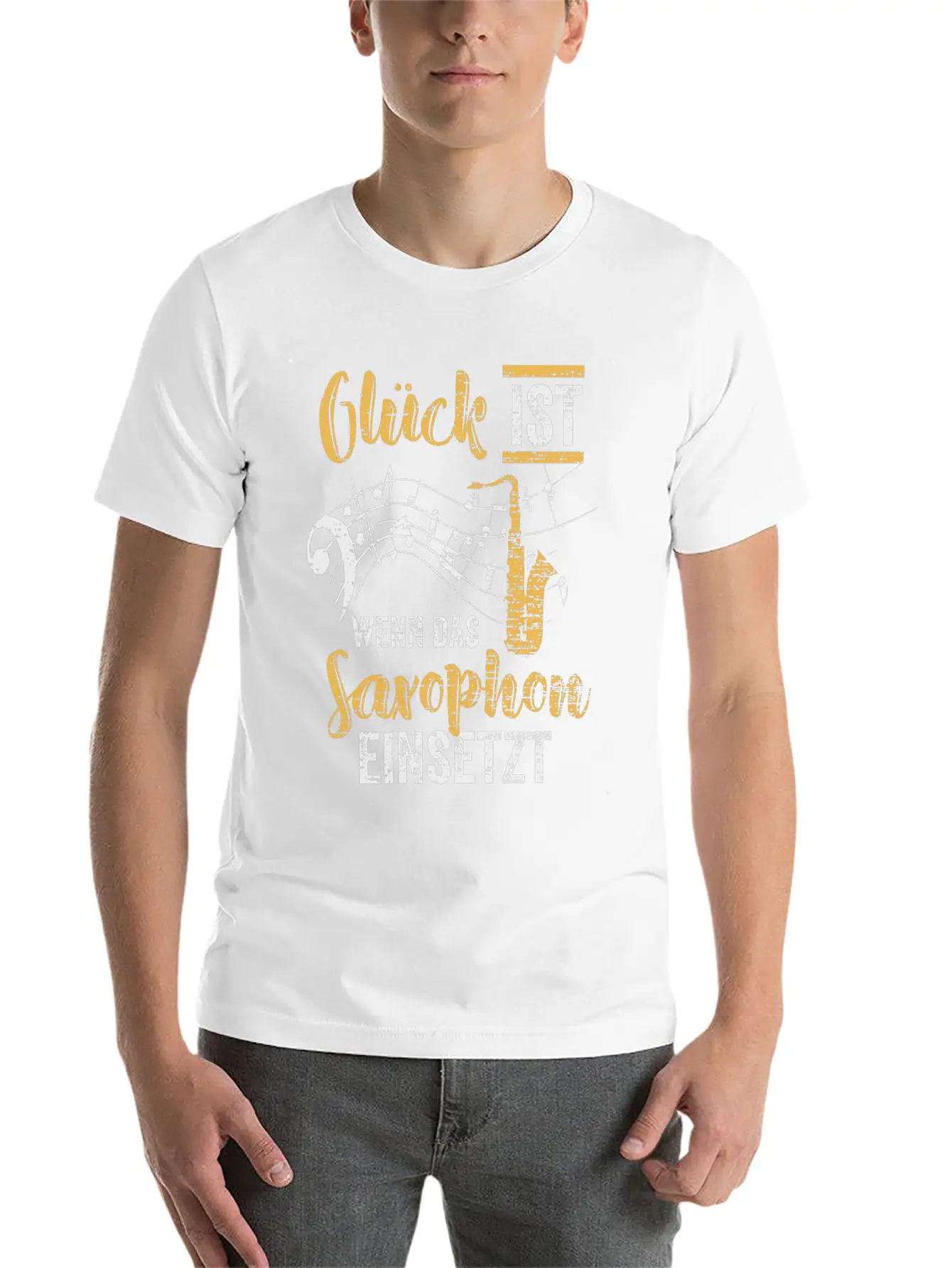 Saxophone Music Band Stylish Everyday T-Shirt – Unisex Basic Cotton Tee