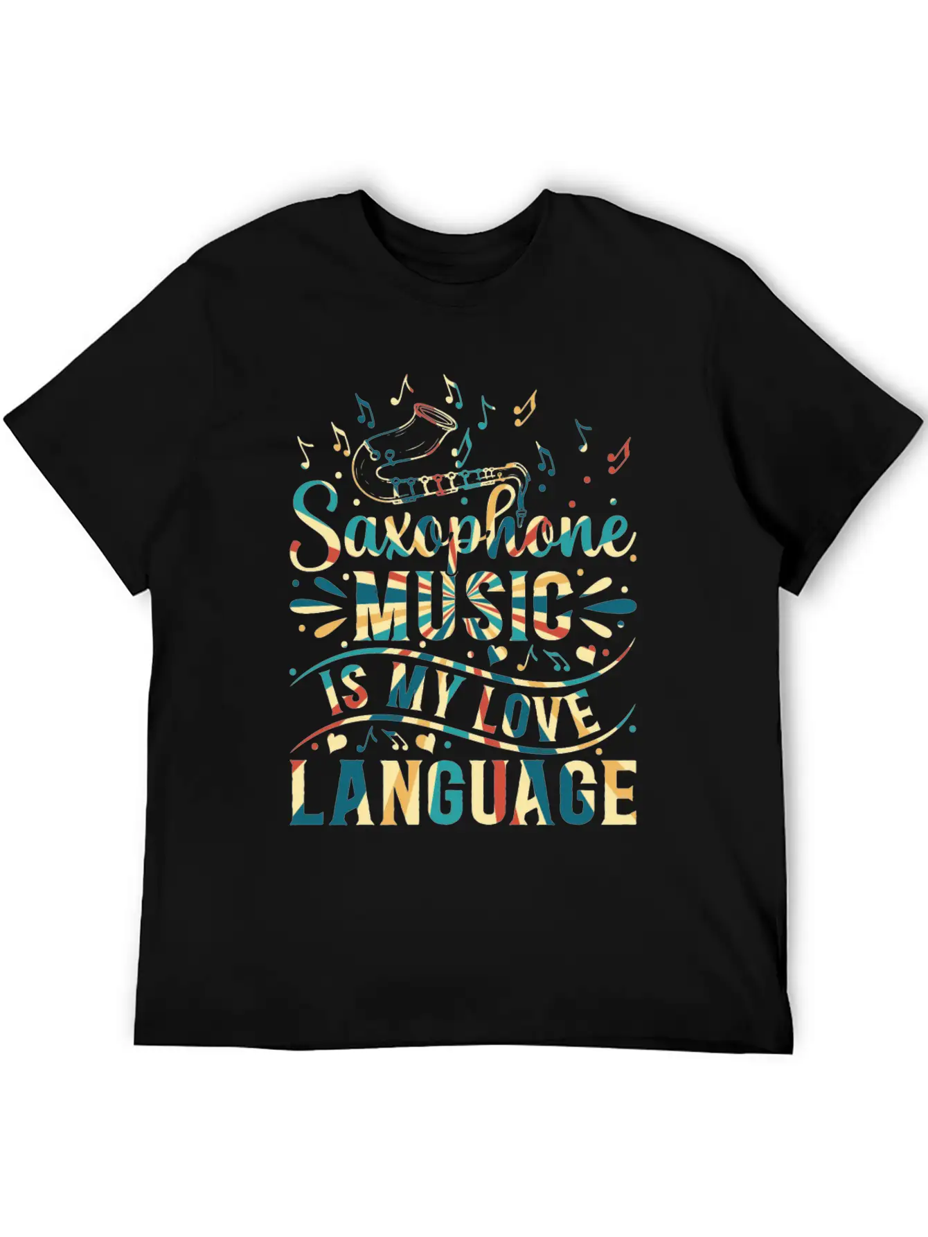 Saxophone Music Is My Love Language - Saxophone Mu Relaxed Everyday Tee – Lightweight And Durable Cotton