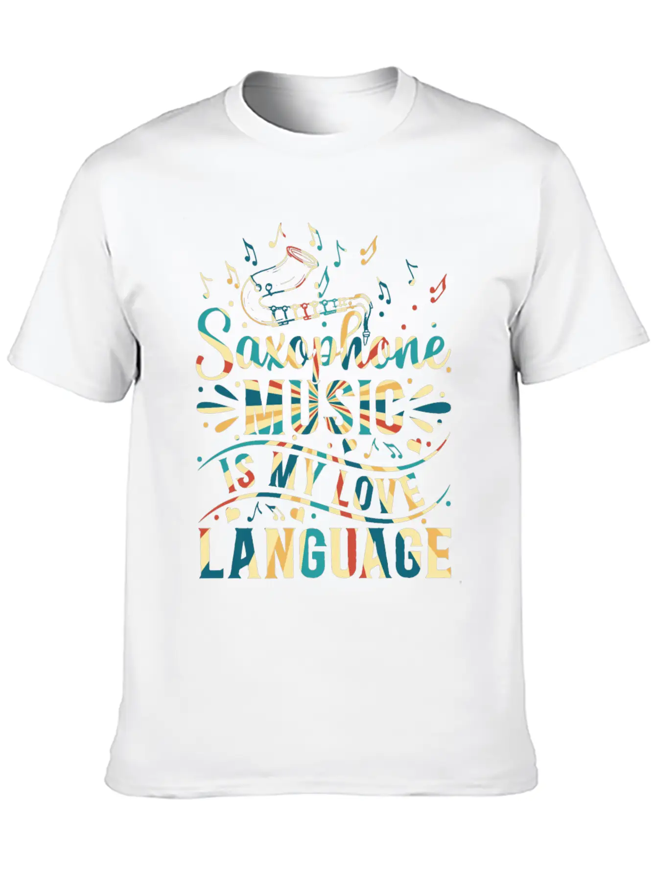 Saxophone Music Is My Love Language - Saxophone Mu Relaxed Everyday Tee – Lightweight And Durable Cotton