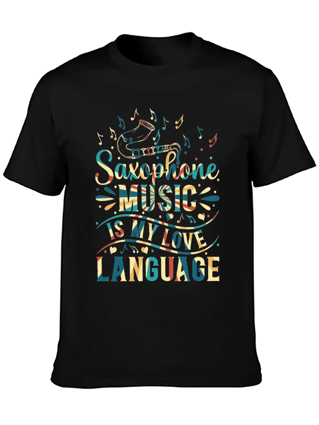 Saxophone Music Is My Love Language - Saxophone Mu Relaxed Everyday Tee – Lightweight And Durable Cotton