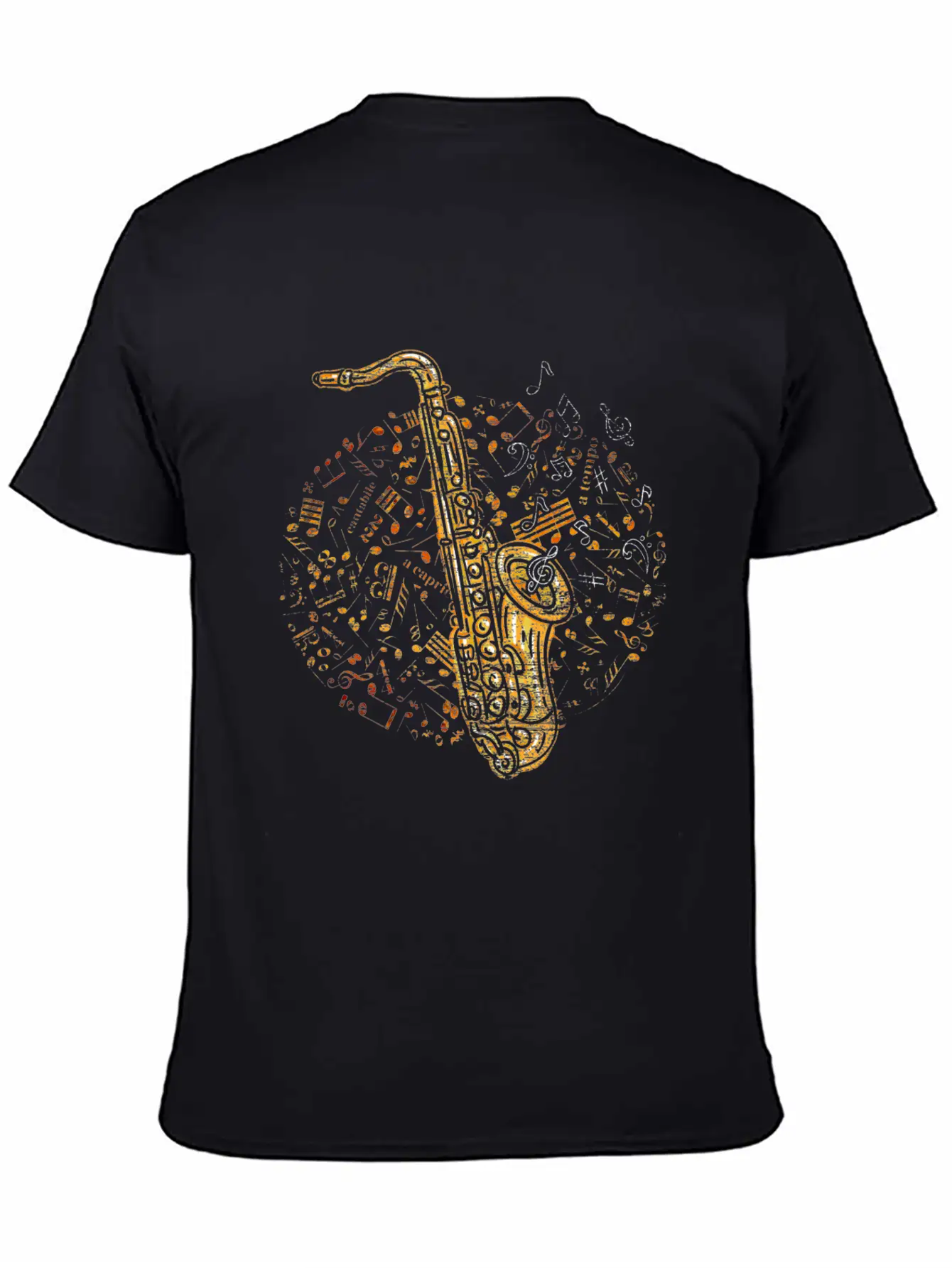 Saxophone Music Notes Melody Soft Cotton Short Sleeve Tee – Unisex Wardrobe Staple
