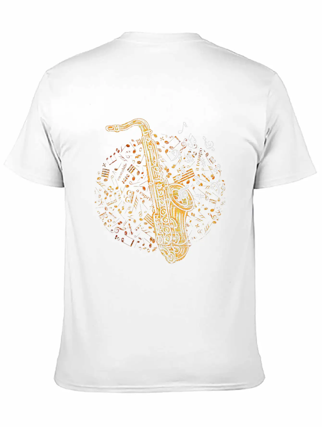 Saxophone Music Notes Melody Soft Cotton Short Sleeve Tee – Unisex Wardrobe Staple