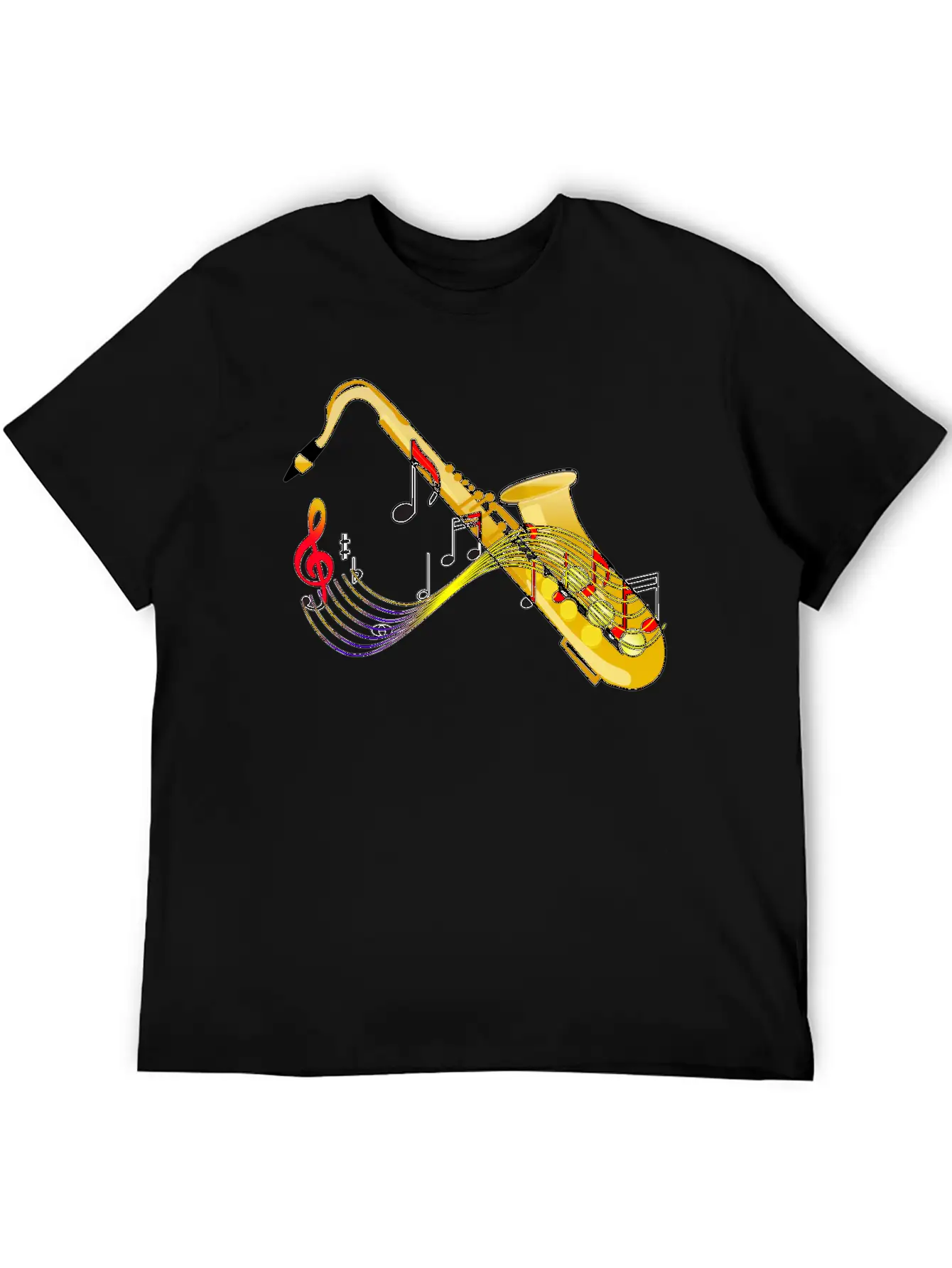 Saxophone Sax Jazz Music T Shirt Unisex Casual T-Shirt – Clean Design For Daily Comfort