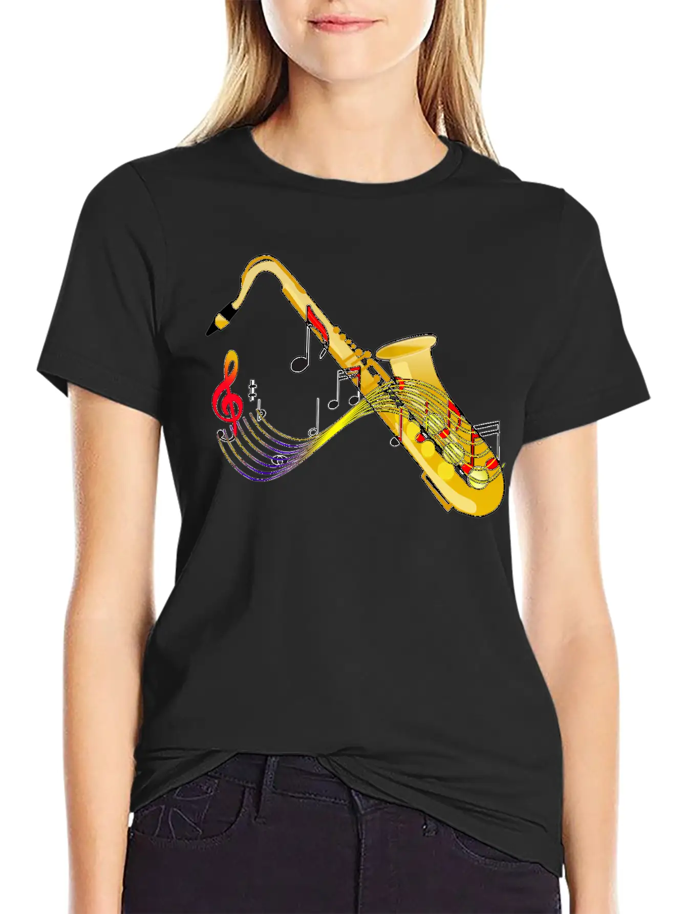 Saxophone Sax Jazz Music T Shirt Unisex Casual T-Shirt – Clean Design For Daily Comfort