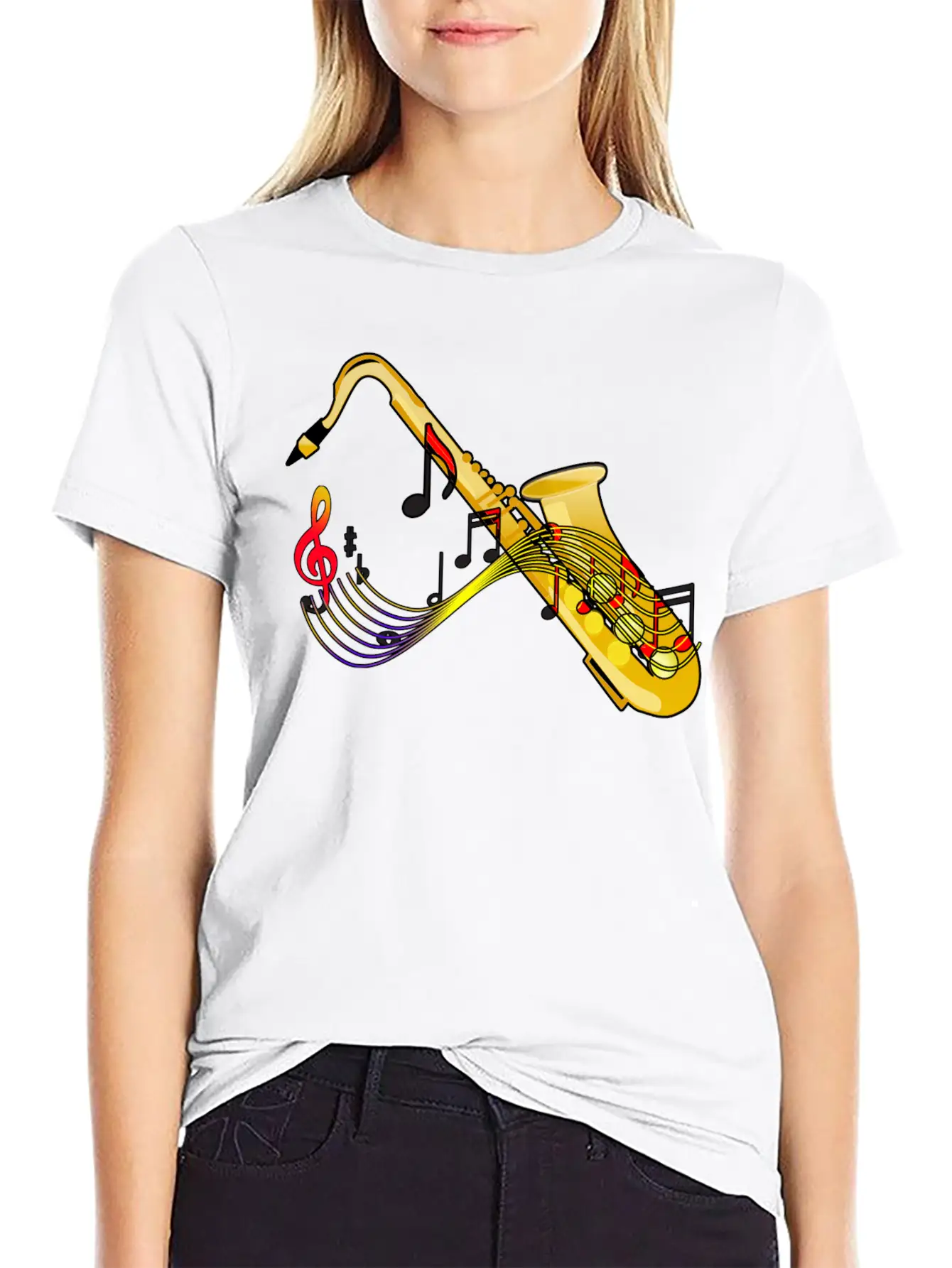 Saxophone Sax Jazz Music T Shirt Unisex Casual T-Shirt – Clean Design For Daily Comfort