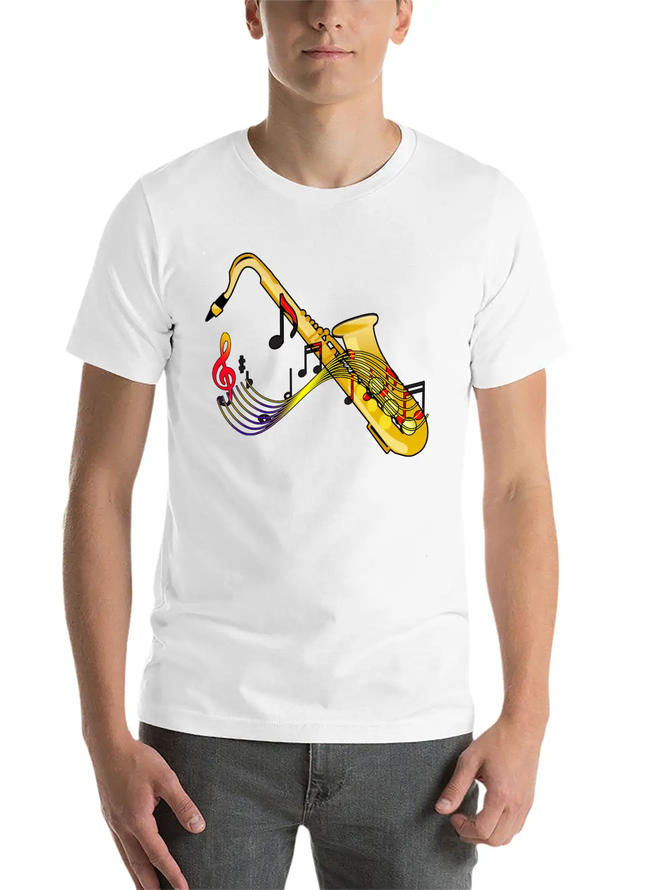 Saxophone Sax Jazz Music T Shirt Unisex Casual T-Shirt – Clean Design For Daily Comfort