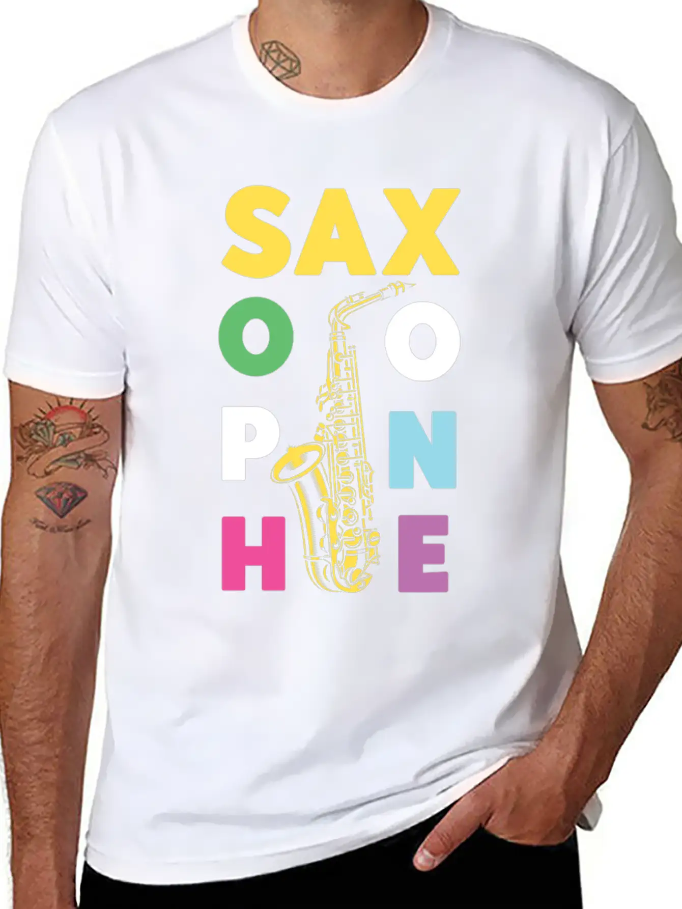 Saxophone Saxophone Unisex Casual T-Shirt – Clean Design For Daily Comfort