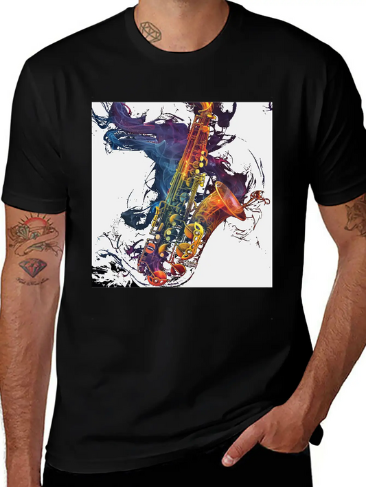 Saxophone Soft Cotton Short Sleeve Tee – Unisex Wardrobe Staple