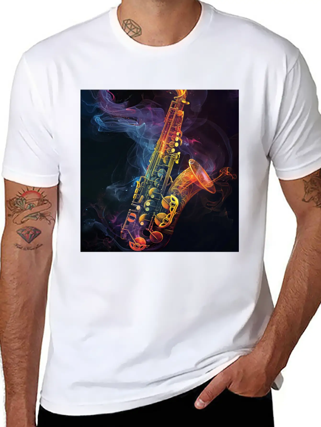 Saxophone Soft Cotton Short Sleeve Tee – Unisex Wardrobe Staple