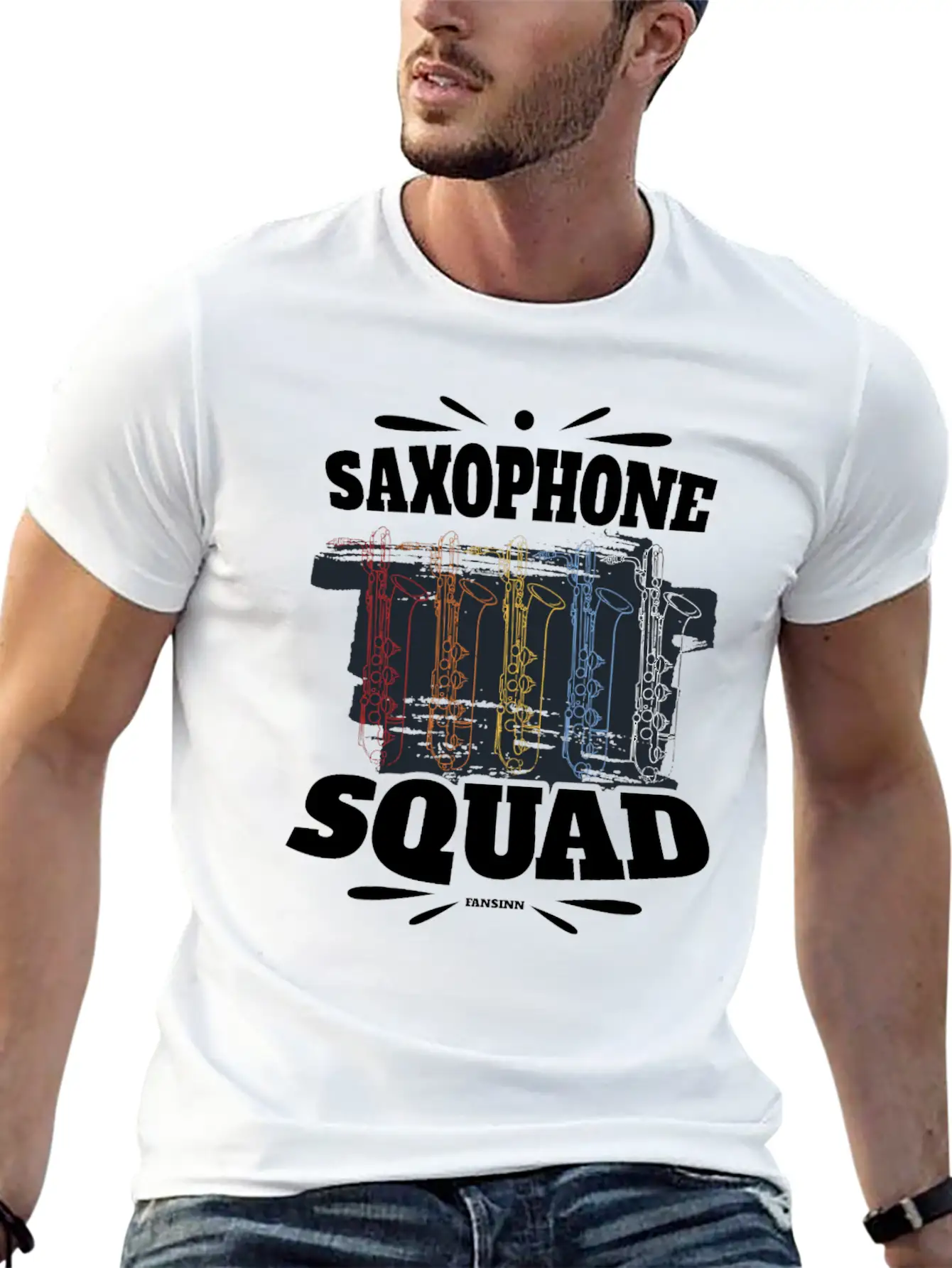 Saxophone Squad Relaxed Everyday Tee – Lightweight And Durable Cotton