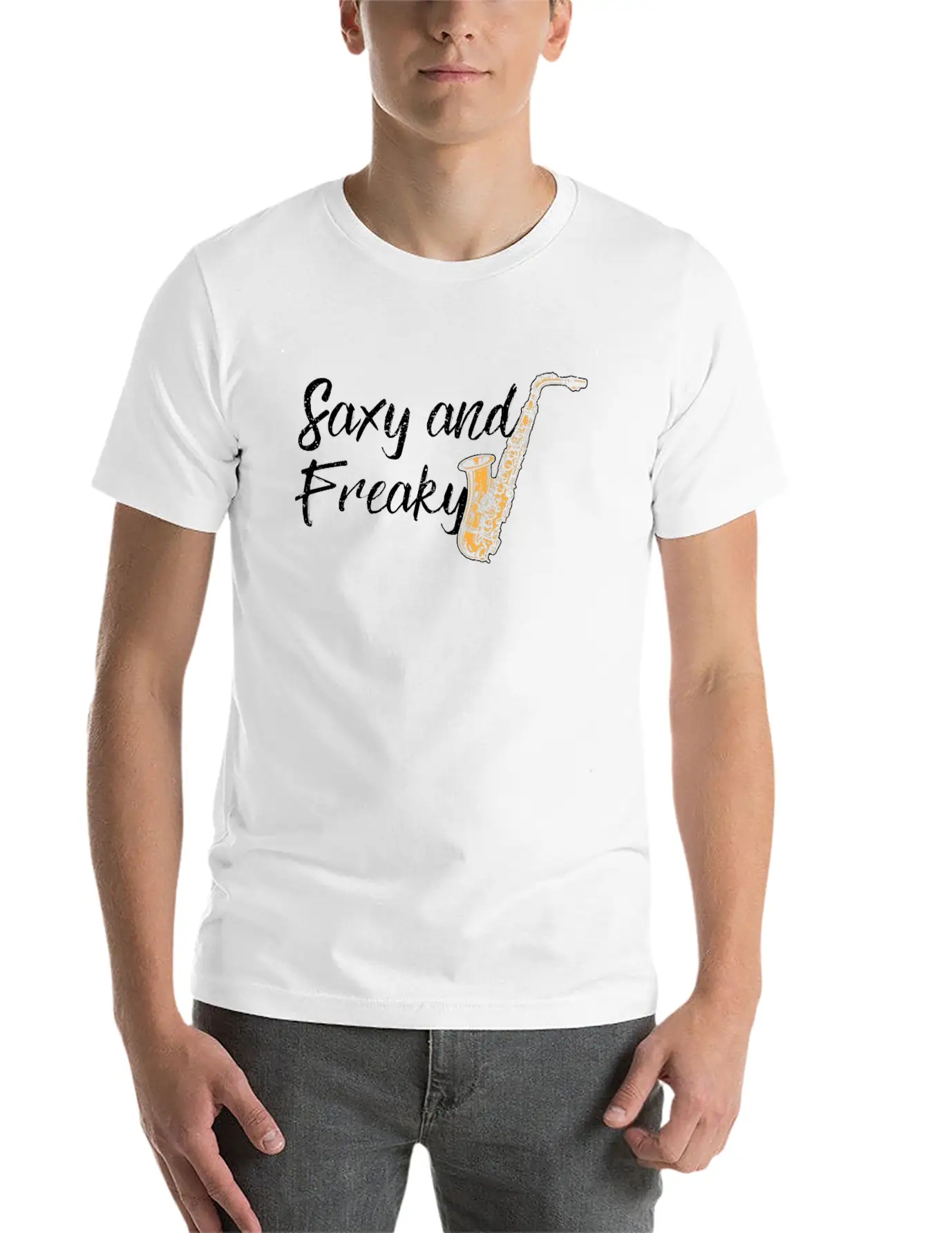 Saxophone Stylish Everyday T-Shirt – Unisex Basic Cotton Tee