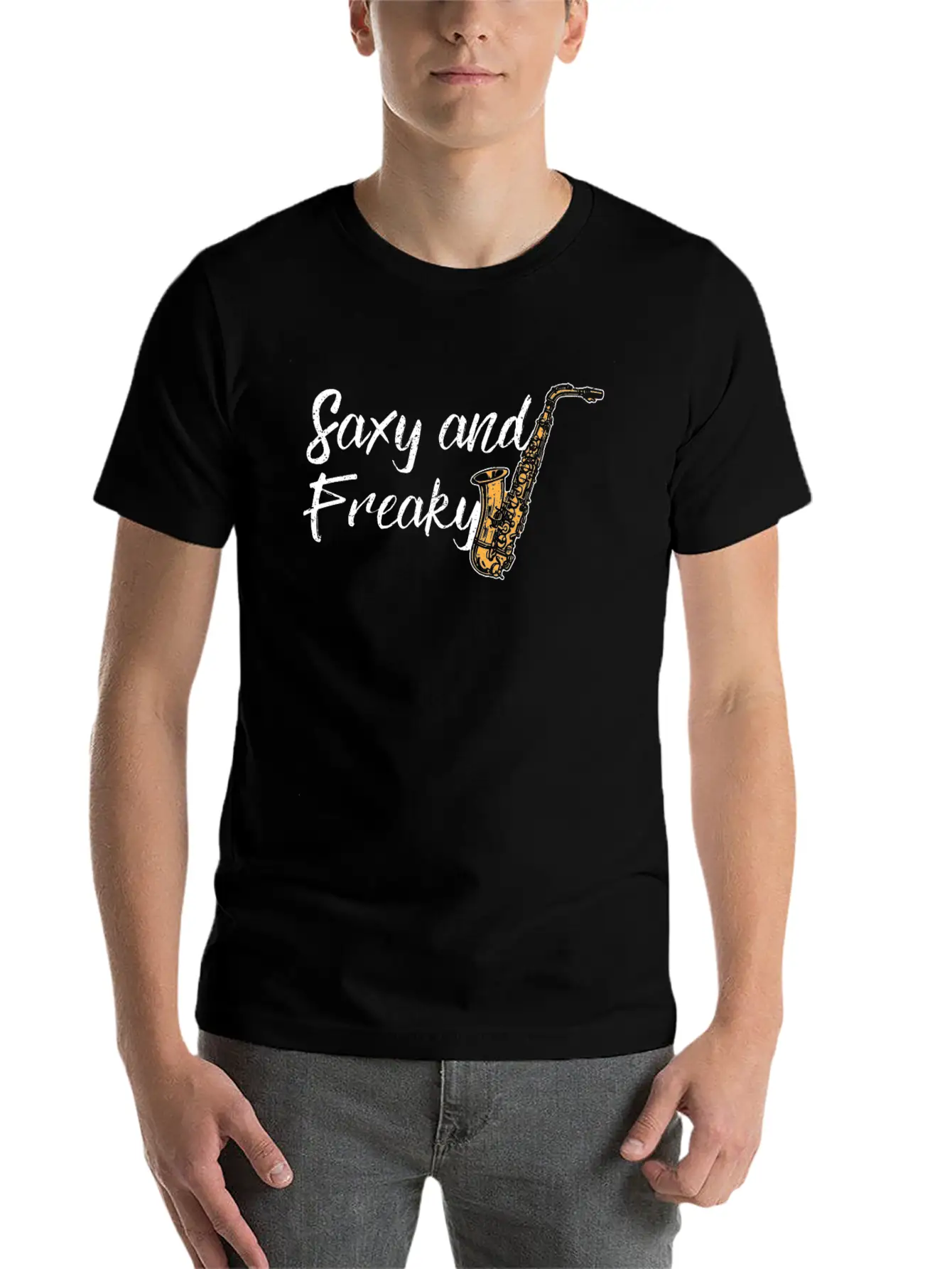 Saxophone Stylish Everyday T-Shirt – Unisex Basic Cotton Tee