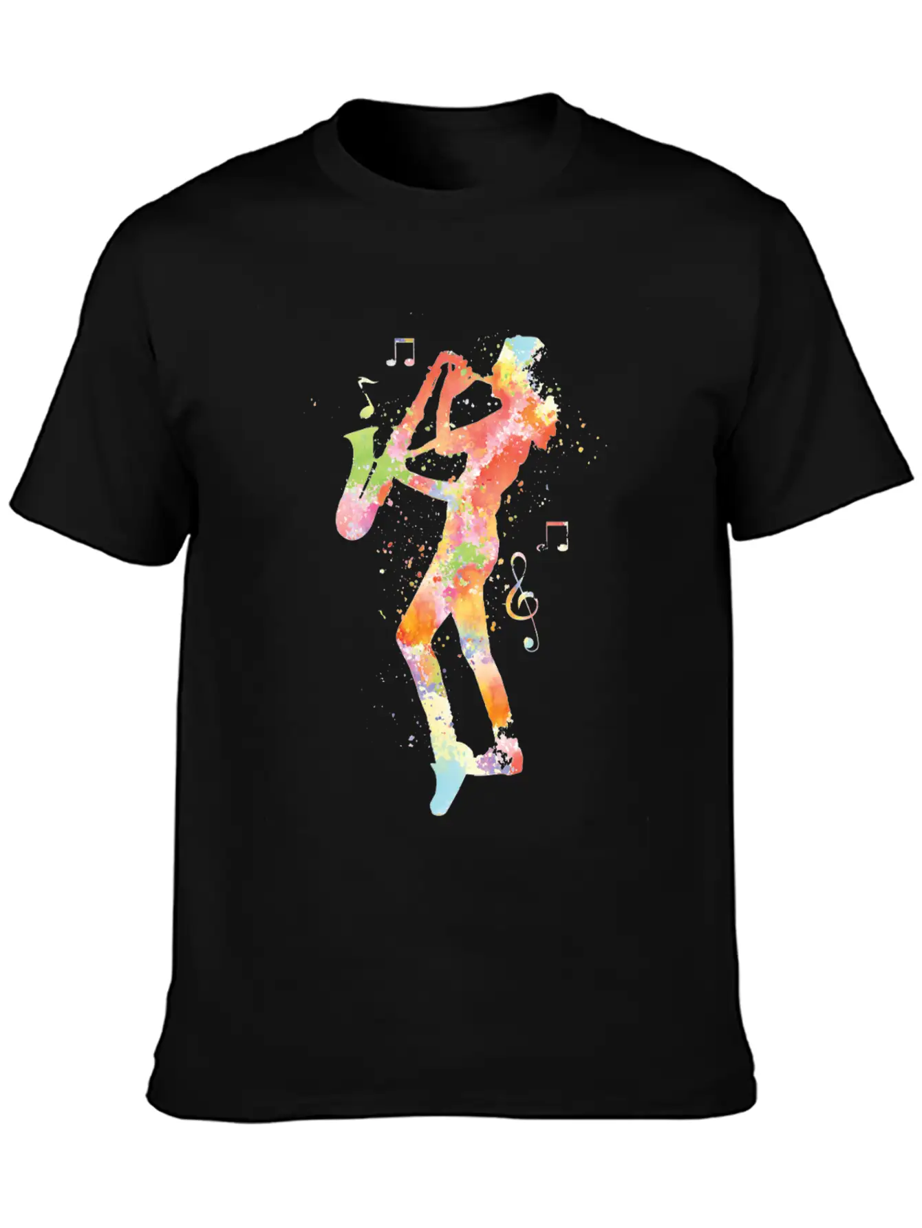 Saxophone Watercolor Unisex Casual T-Shirt – Clean Design For Daily Comfort