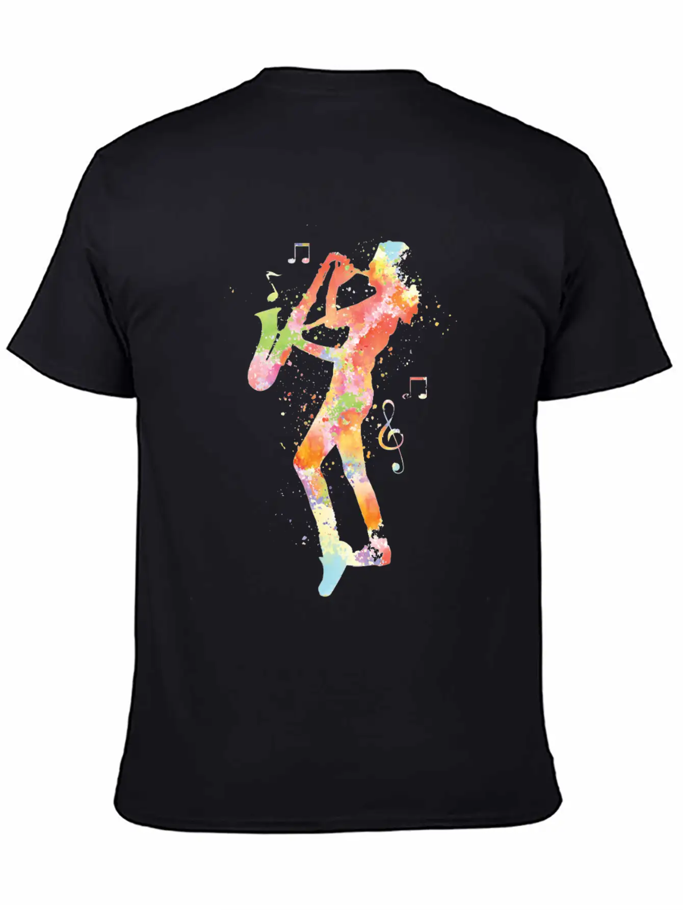 Saxophone Watercolor Unisex Casual T-Shirt – Clean Design For Daily Comfort