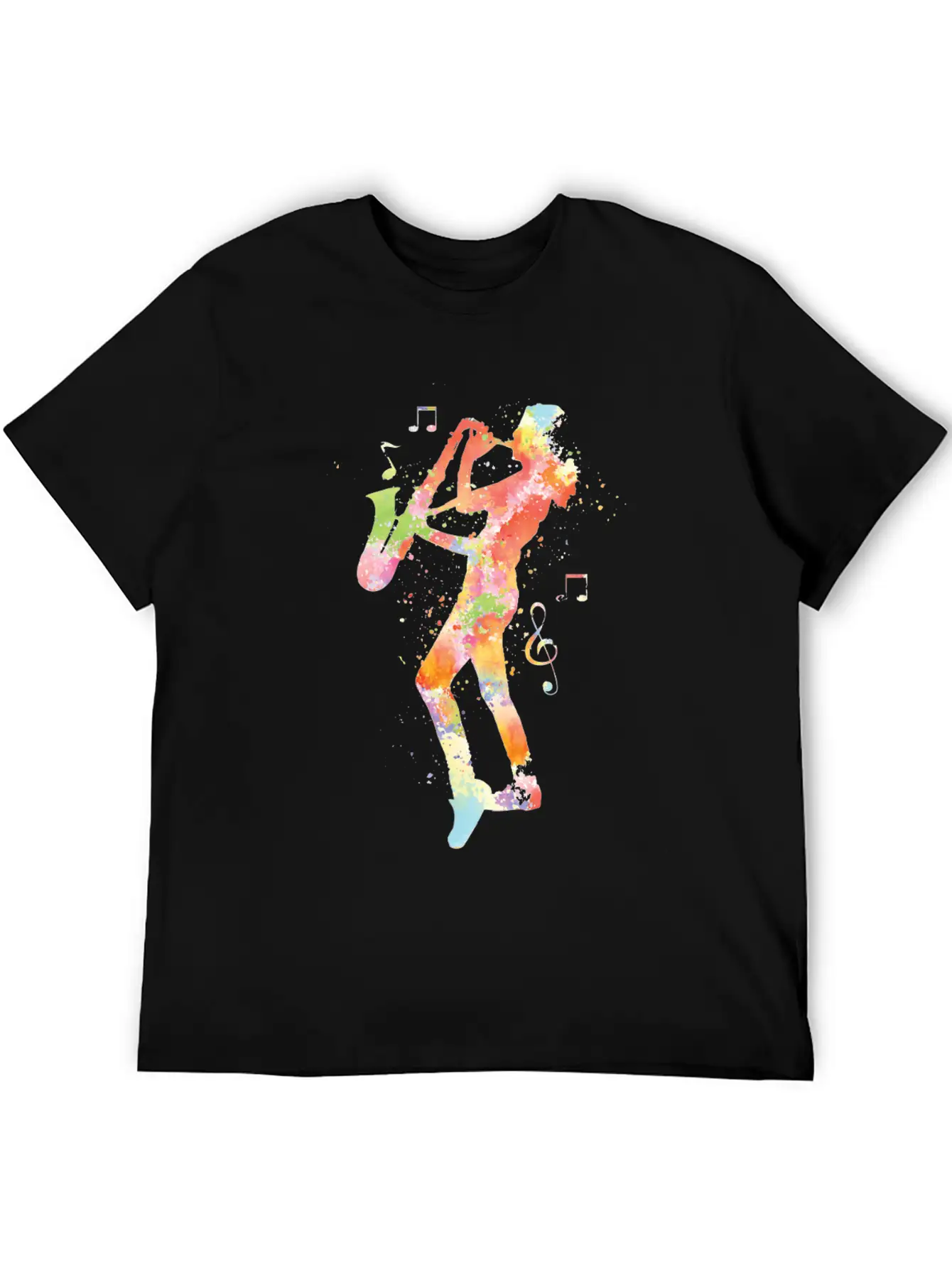 Saxophone Watercolor Unisex Casual T-Shirt – Clean Design For Daily Comfort