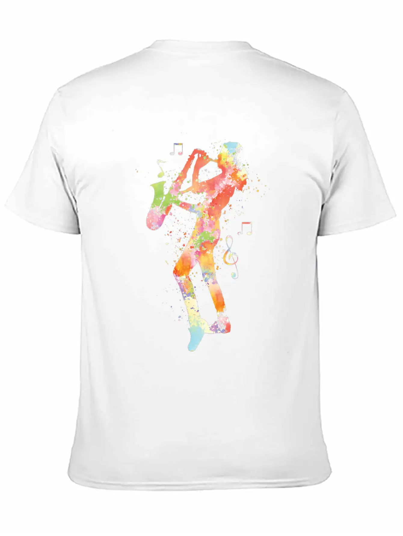 Saxophone Watercolor Unisex Casual T-Shirt – Clean Design For Daily Comfort