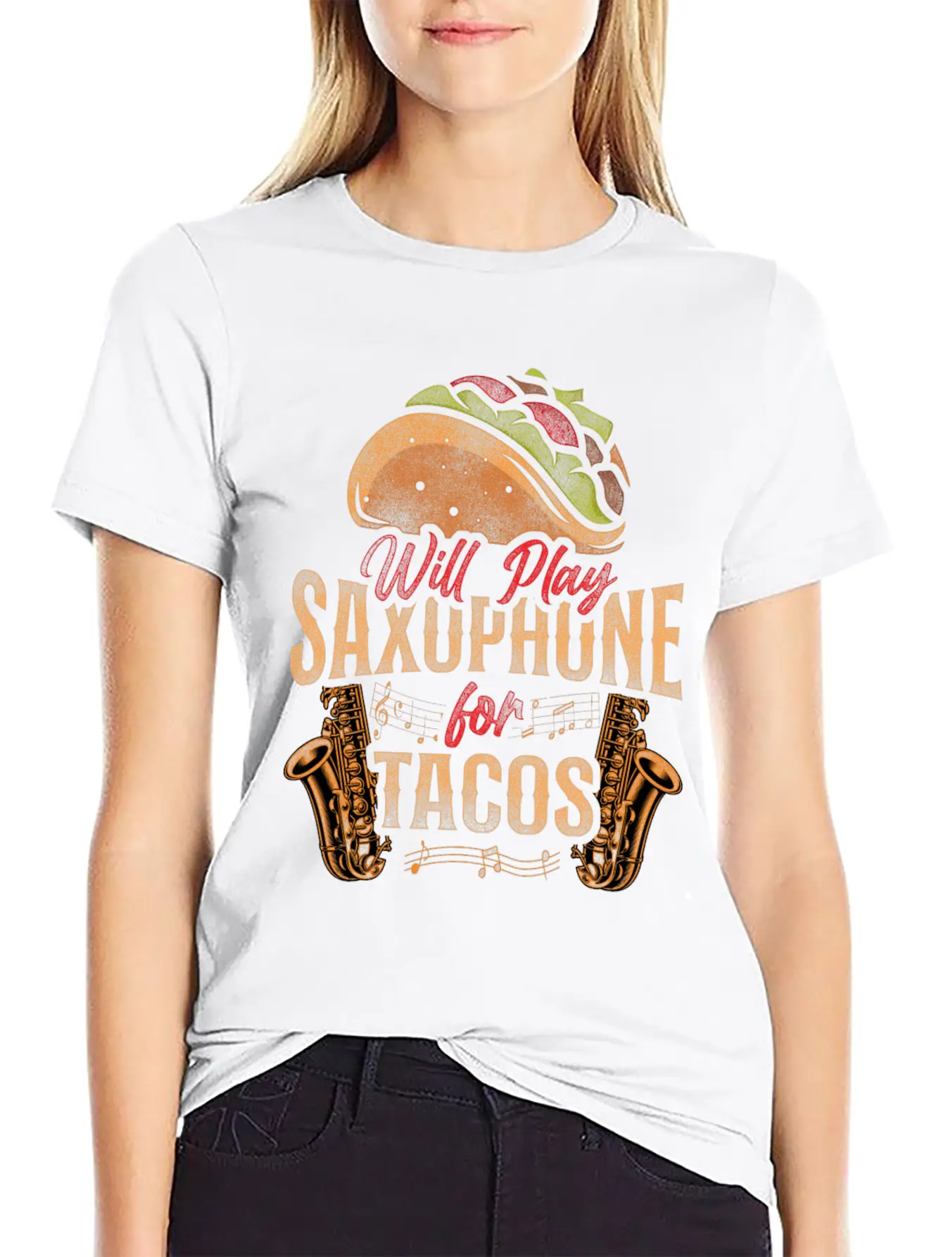 Saxophone Will Play Saxophone For Lightweight Cotton T-Shirt – Daily Comfort Graphic Shirt
