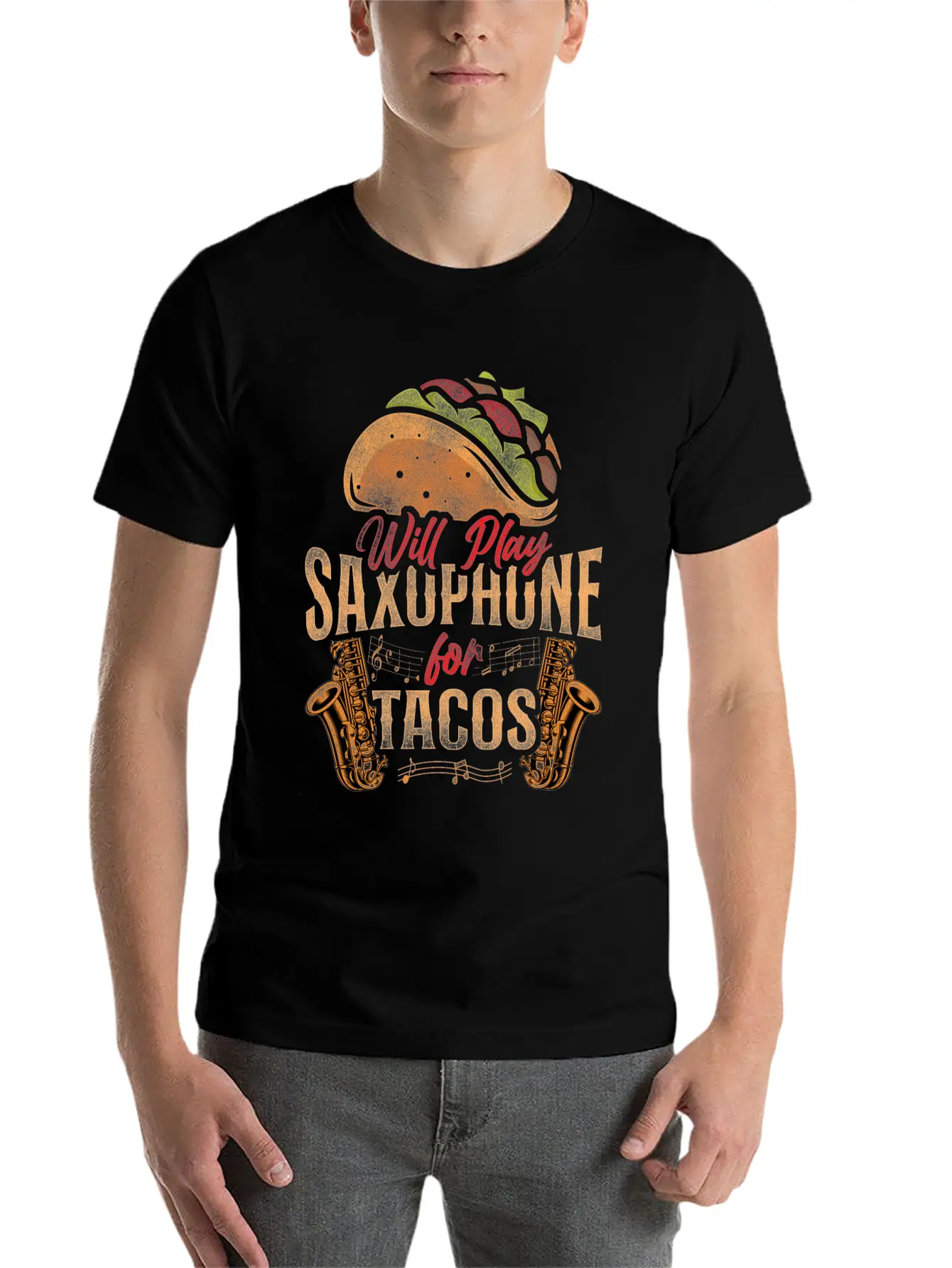 Saxophone Will Play Saxophone For Lightweight Cotton T-Shirt – Daily Comfort Graphic Shirt