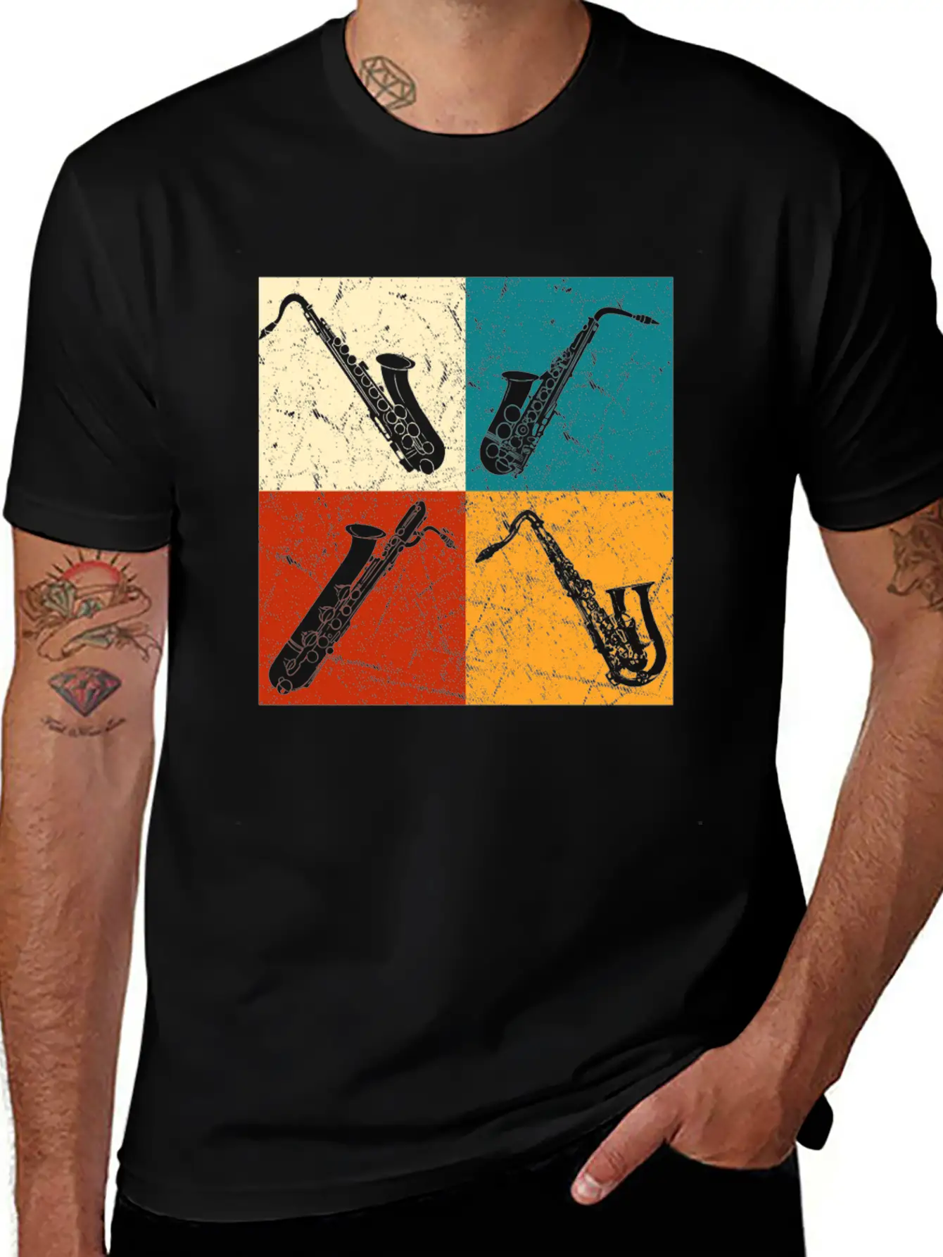 Saxophones Classic Fit Graphic Tee For Daily Comfort – Unisex Cotton Shirt