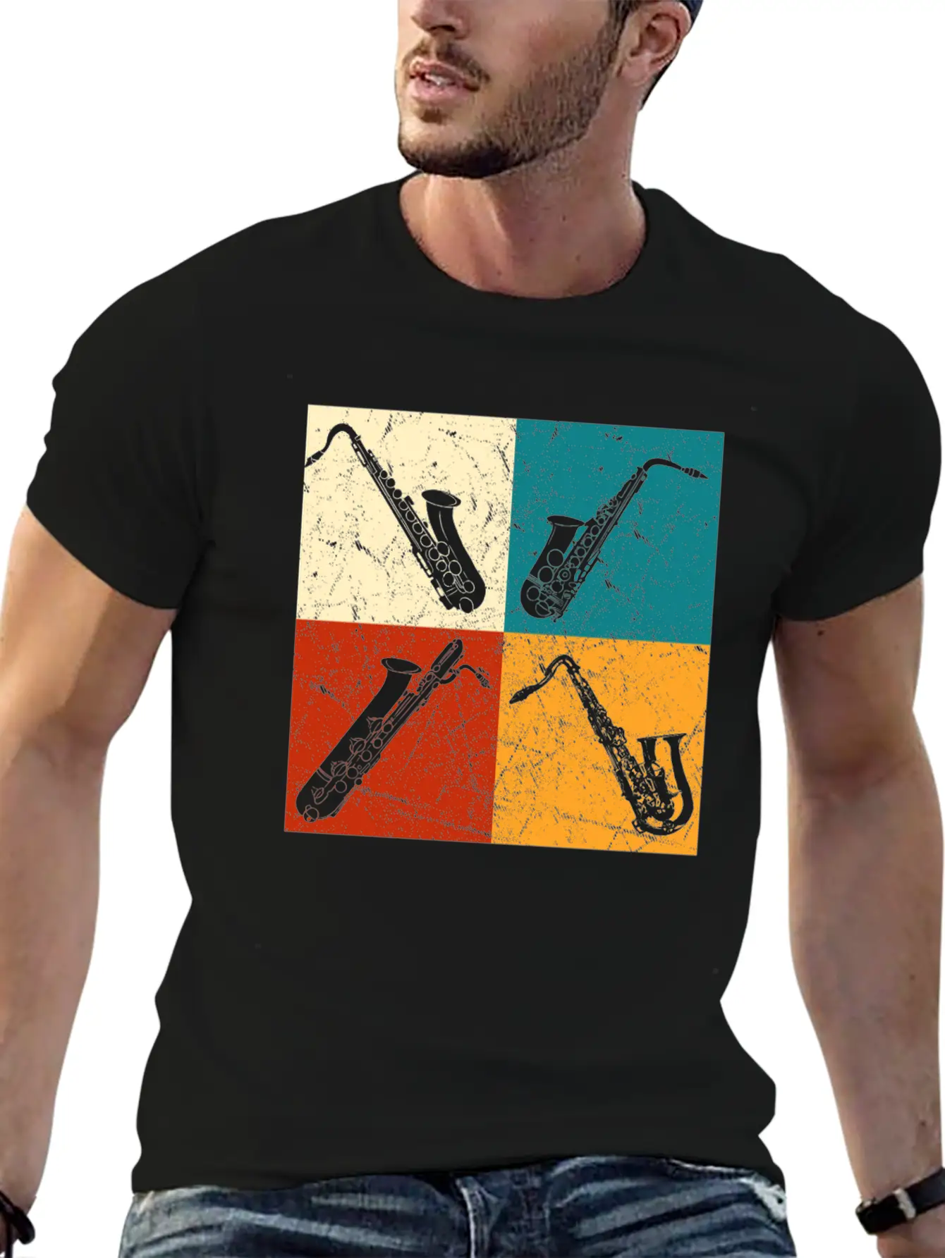 Saxophones Classic Fit Graphic Tee For Daily Comfort – Unisex Cotton Shirt
