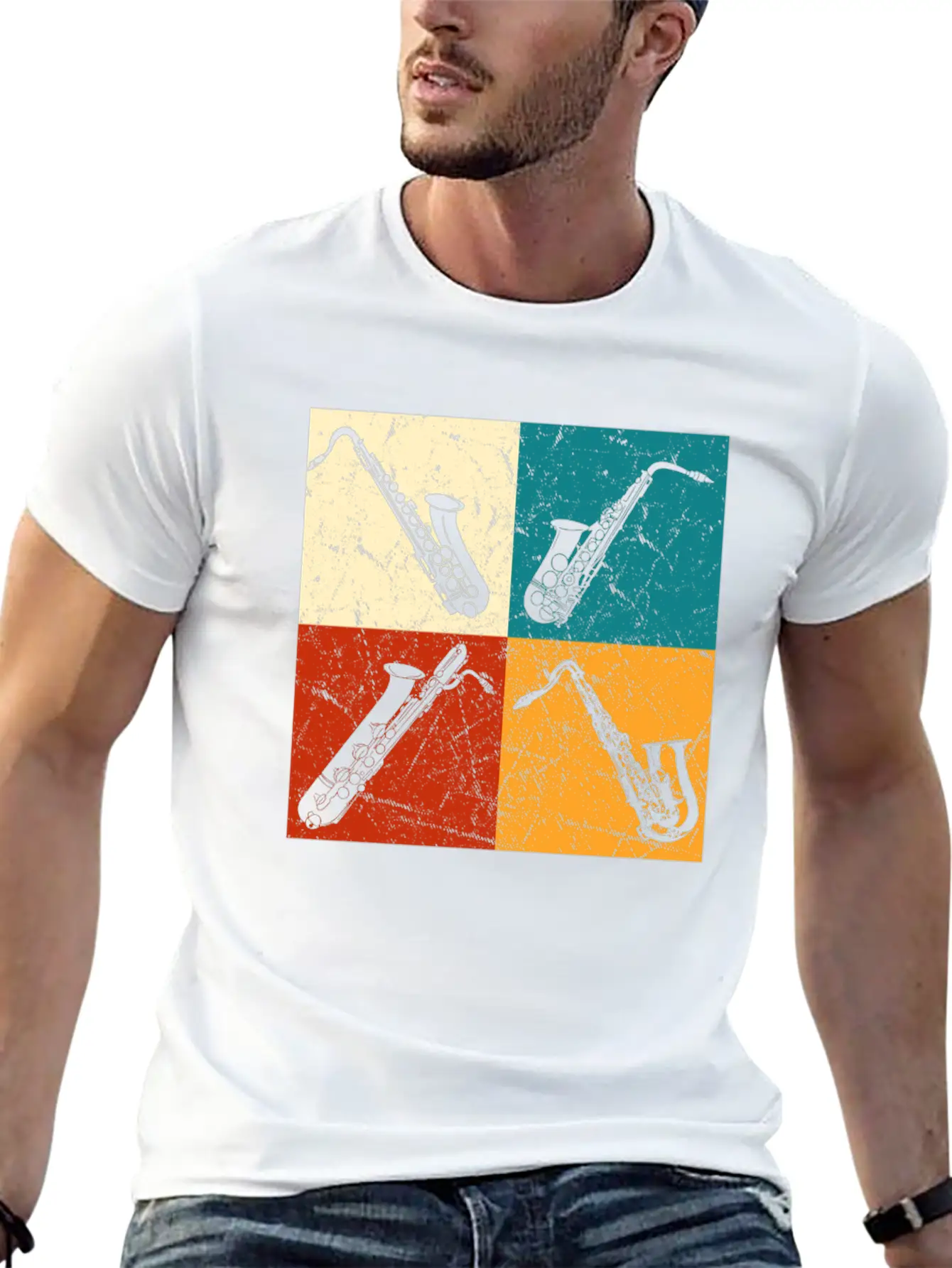 Saxophones Classic Fit Graphic Tee For Daily Comfort – Unisex Cotton Shirt