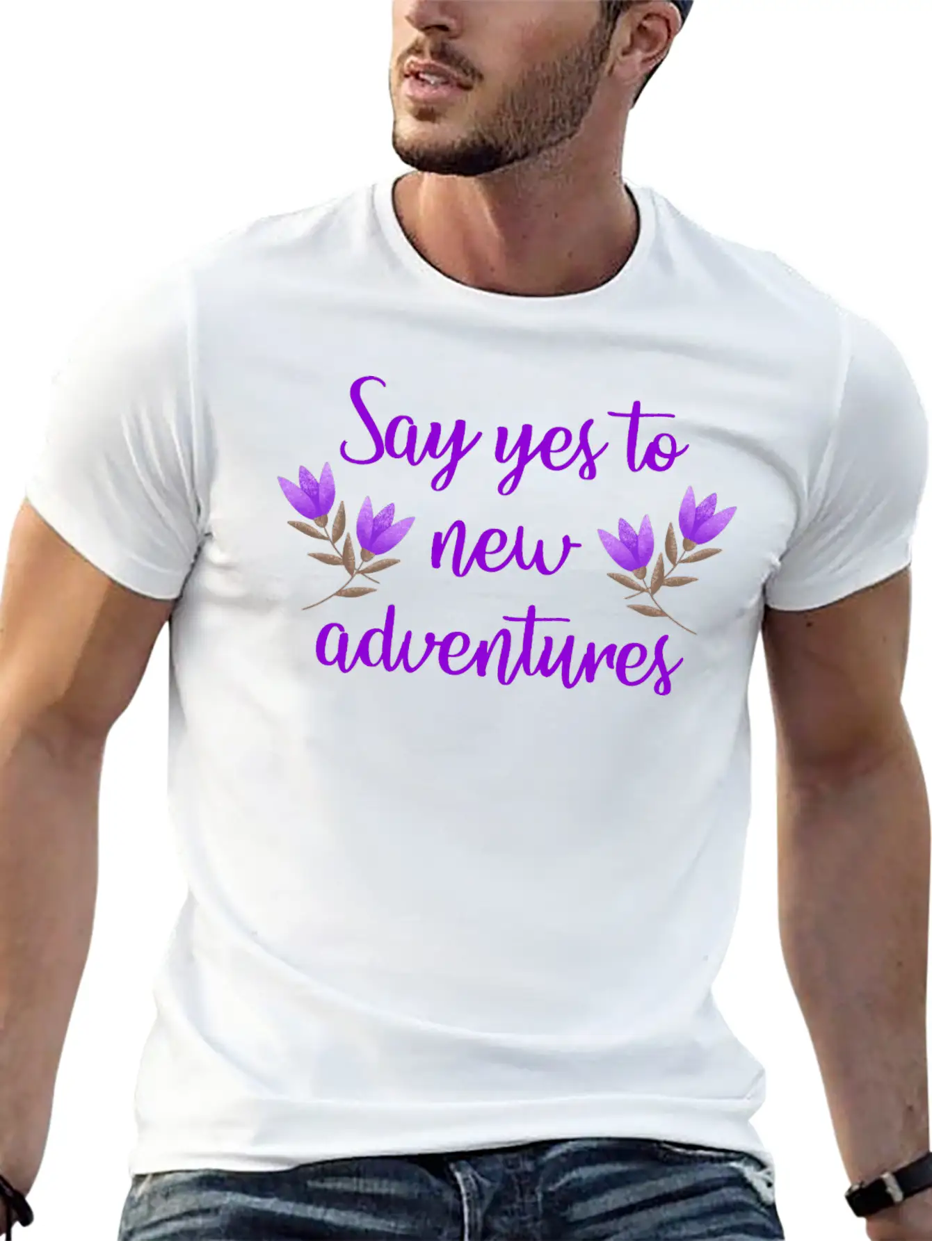 Say Yes To New Adventures. Now Or Never. Be Brave. Unisex Casual T-Shirt – Clean Design For Daily Comfort