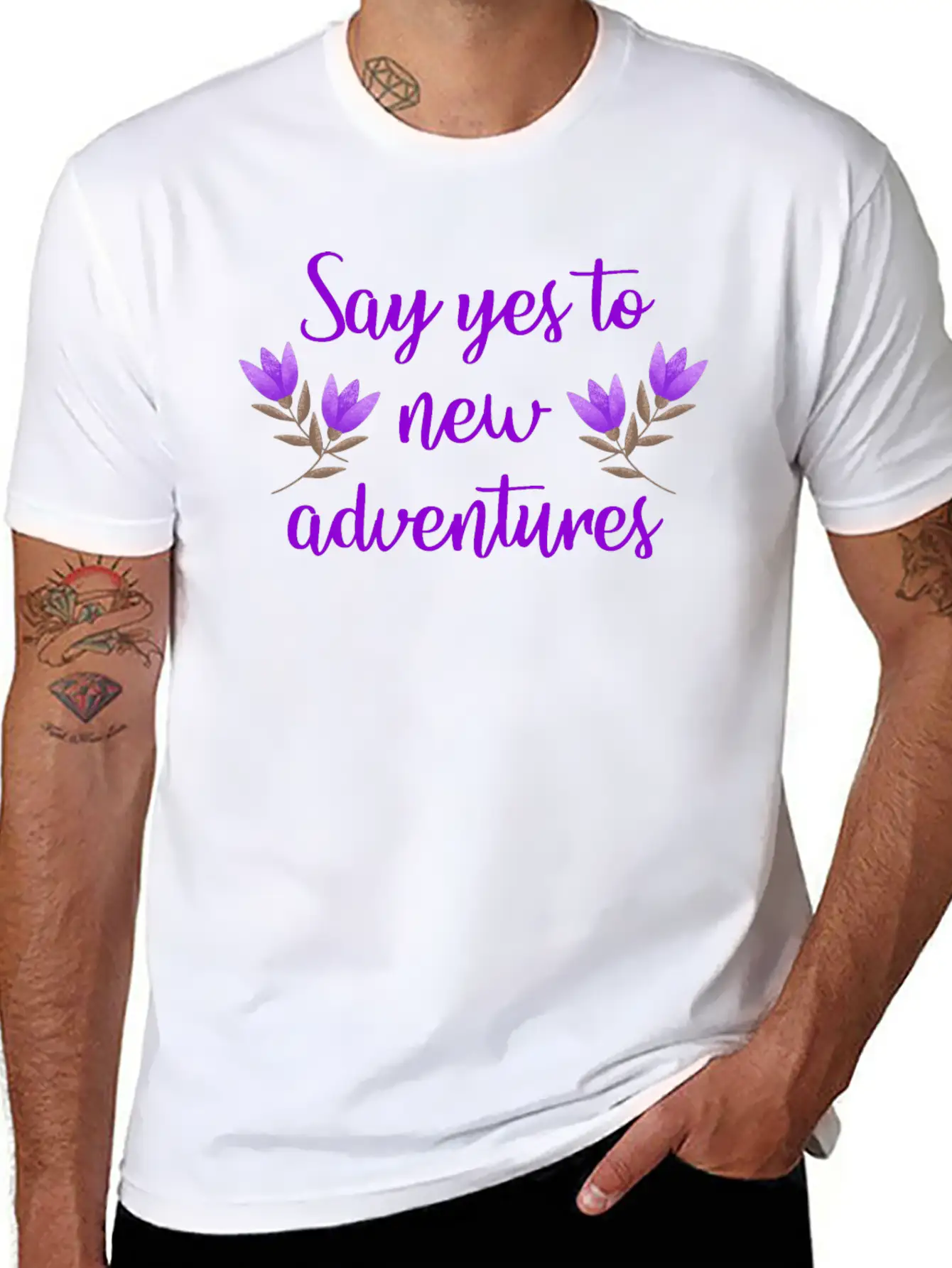 Say Yes To New Adventures. Now Or Never. Be Brave. Unisex Casual T-Shirt – Clean Design For Daily Comfort