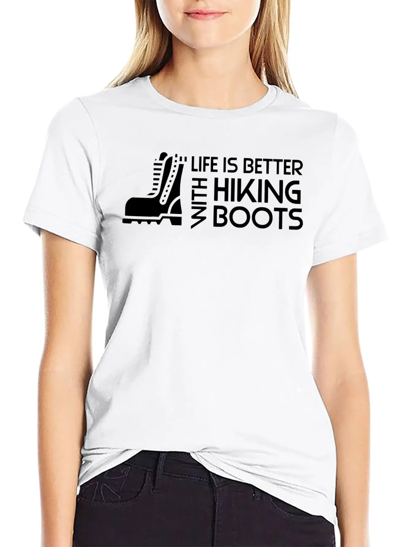Sayings About Hiking Boots Hiking Lover Basic Graphic T-Shirt – Daily Comfort In Soft Cotton