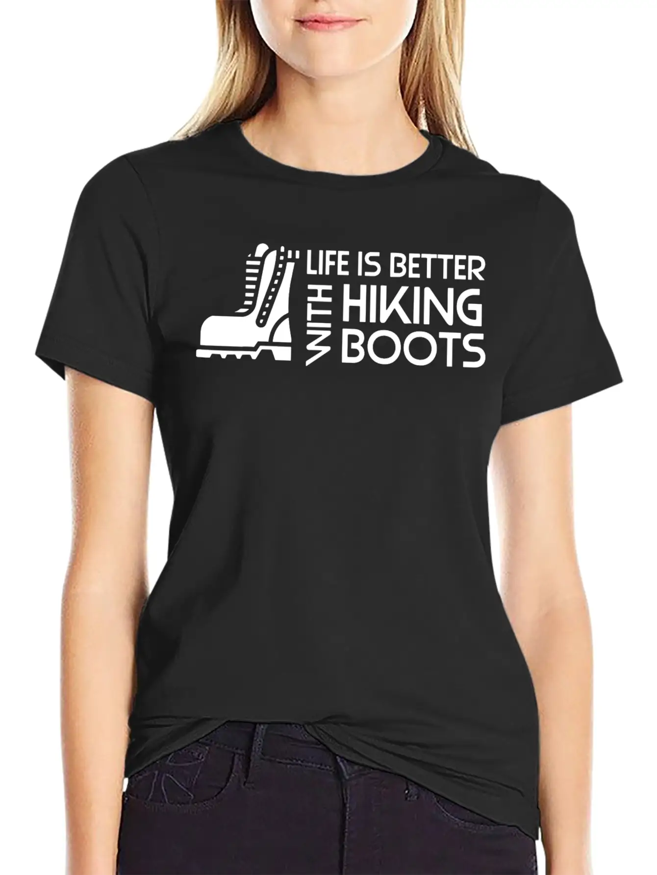 Sayings About Hiking Boots Hiking Lover Basic Graphic T-Shirt – Daily Comfort In Soft Cotton