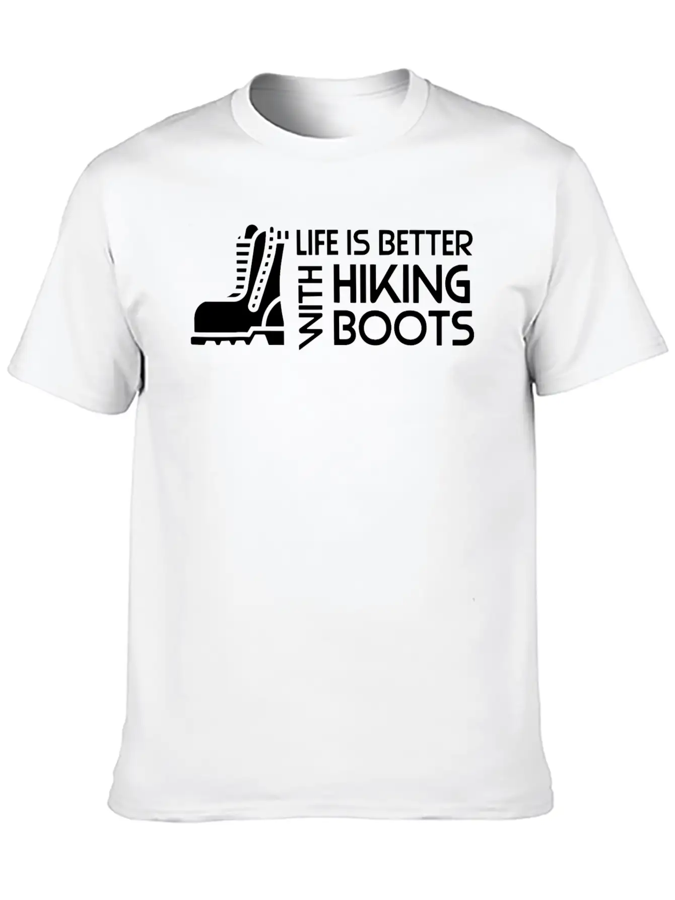 Sayings About Hiking Boots Hiking Lover Basic Graphic T-Shirt – Daily Comfort In Soft Cotton