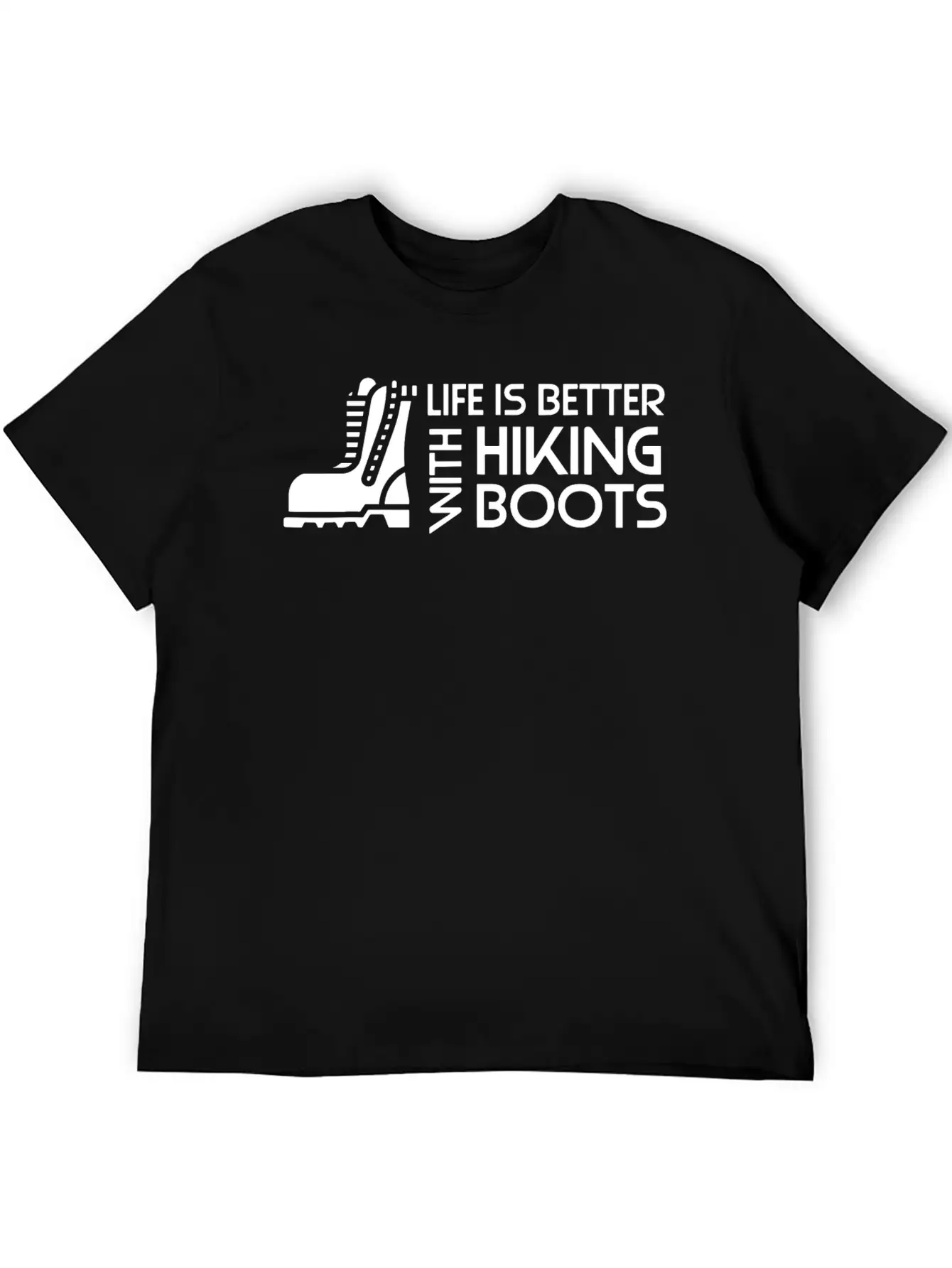 Sayings About Hiking Boots Hiking Lover Basic Graphic T-Shirt – Daily Comfort In Soft Cotton